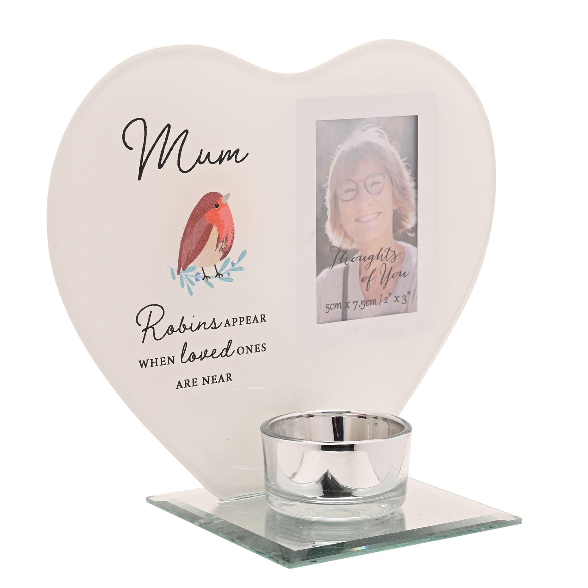 Thoughts of You Tea Light Holder with Photo - Mum