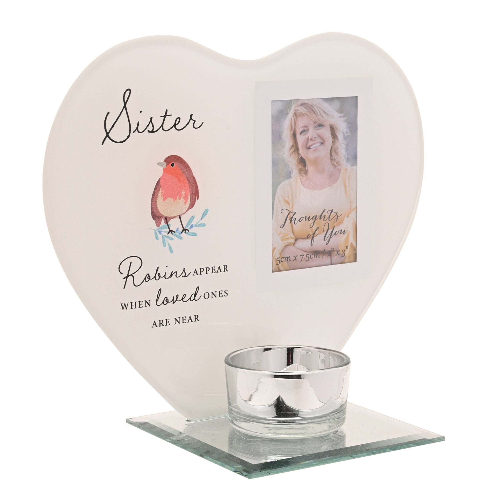Thoughts of You Tea Light Holder with Photo - Sister