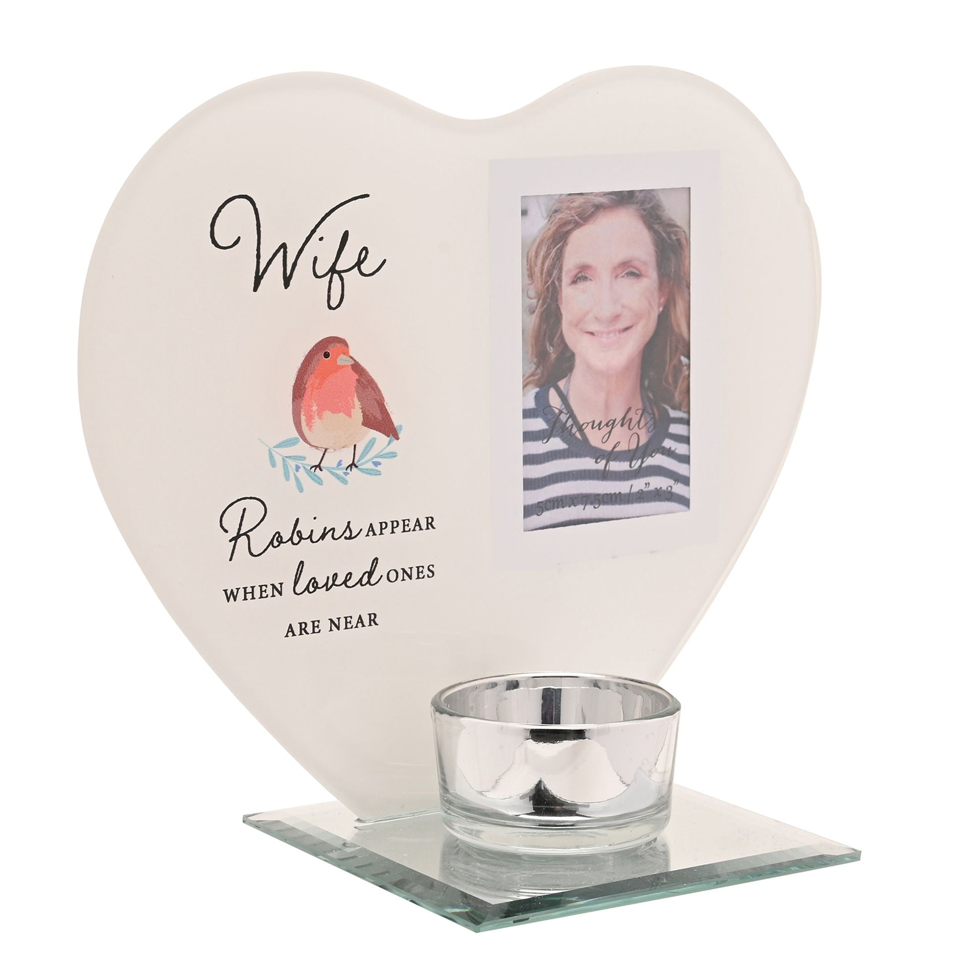 Thoughts of You Tea Light Holder with Photo - Wife