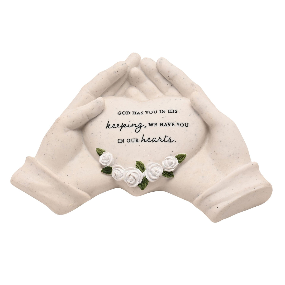 Thoughts of You Heart In Hands Graveside Plaque
