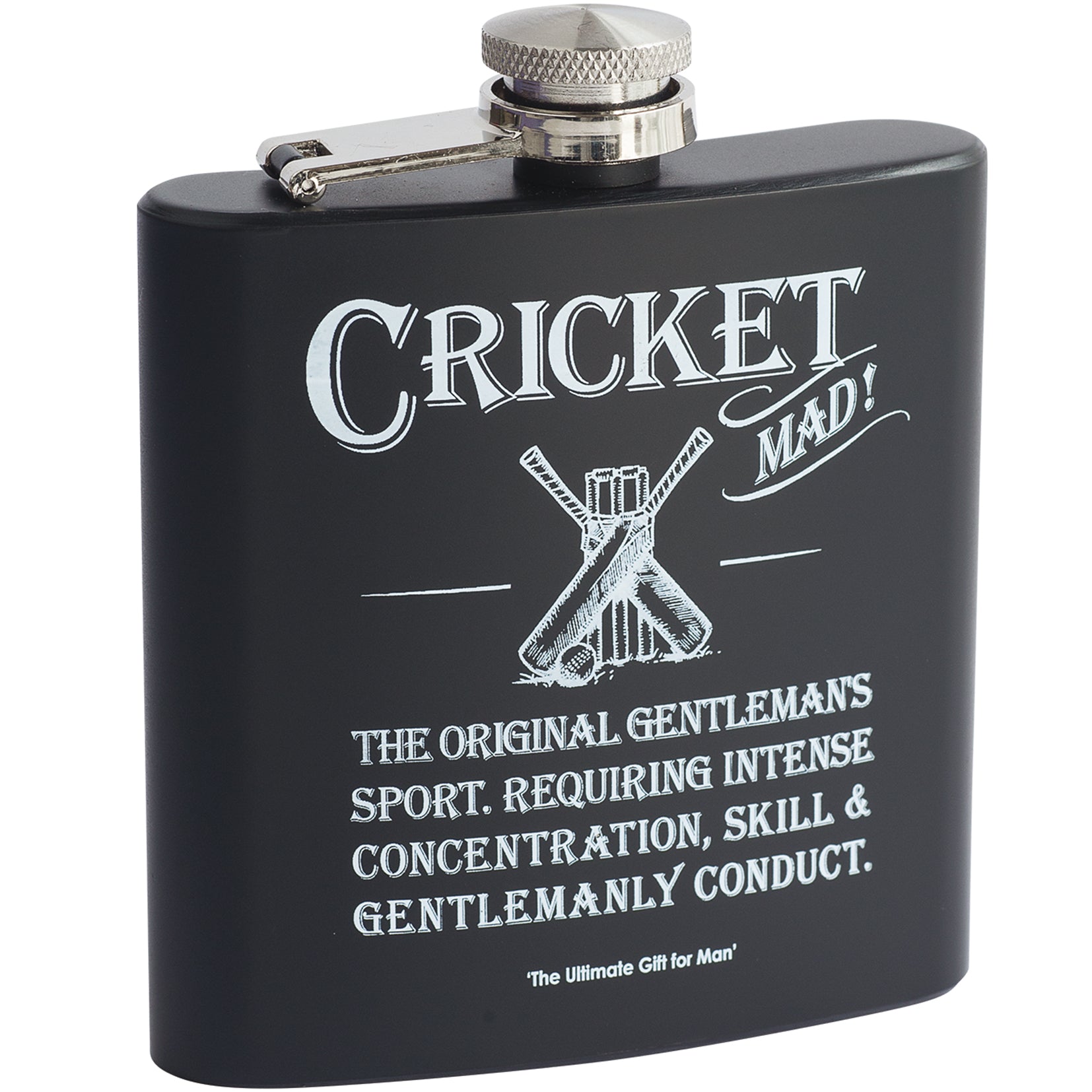 Ultimate Gift For Man Hip Flask Cricket