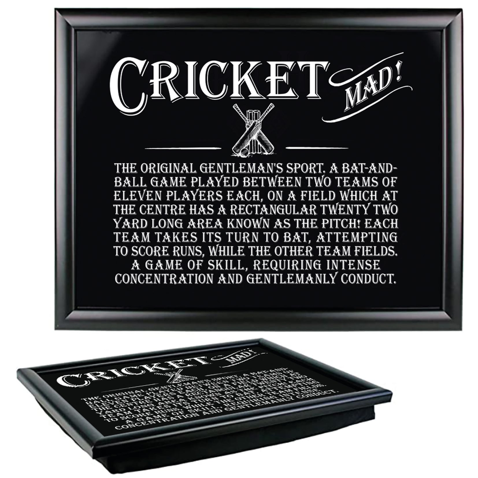 Ultimate Gift For Man Lap Tray Cricket