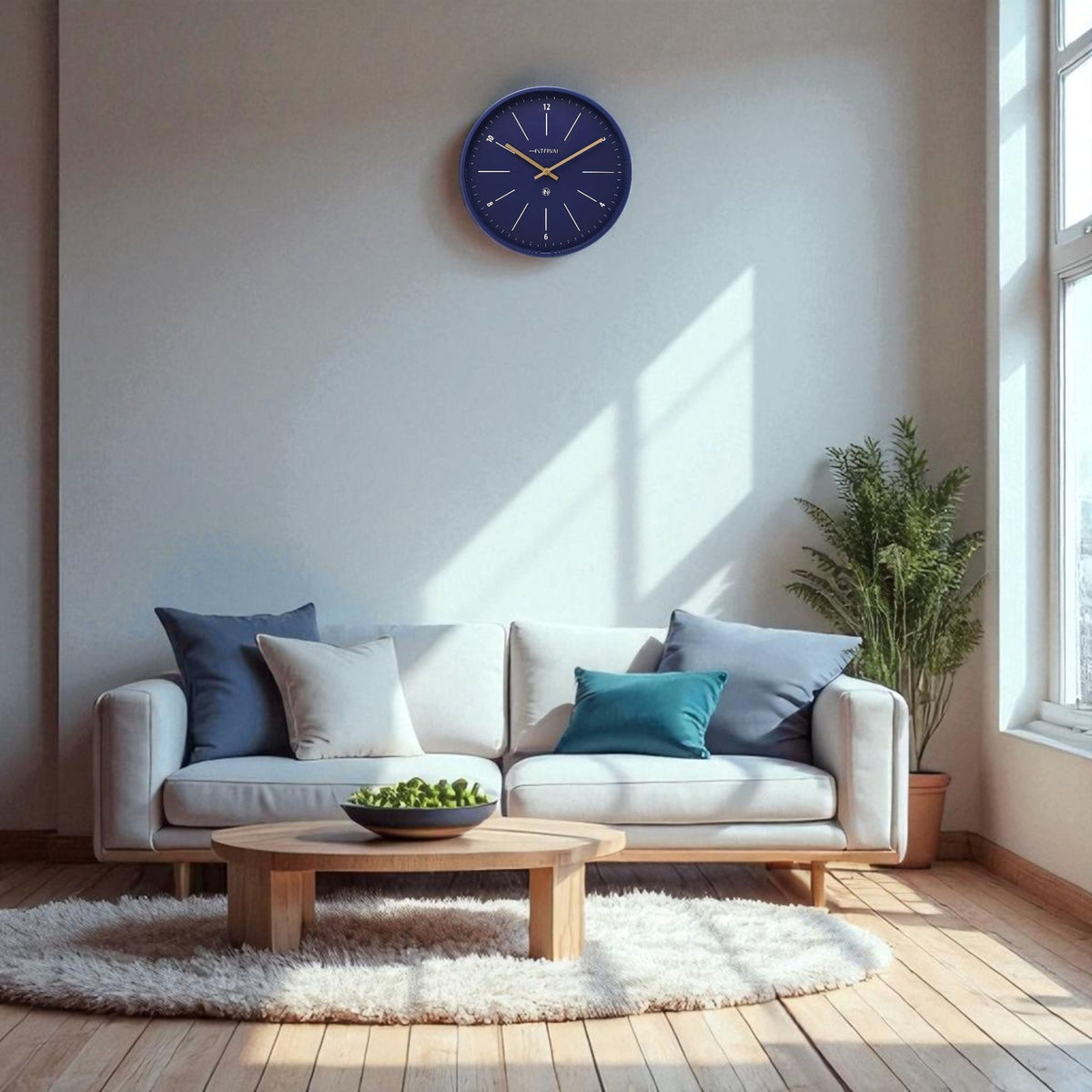 Interval Metal Wall Clock 32cm - Navy