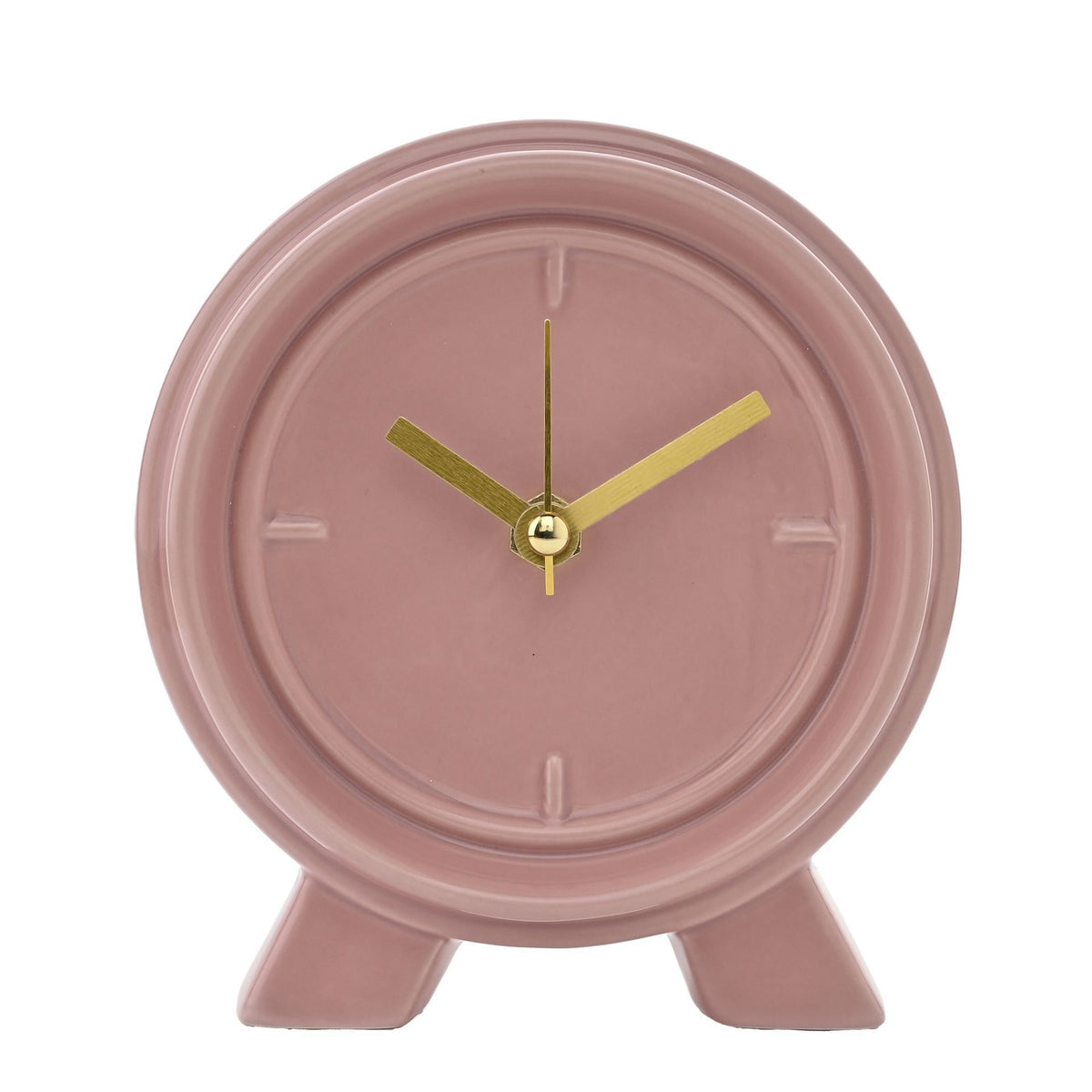 Interval Ceramic Mantle Clock - Pink Clay