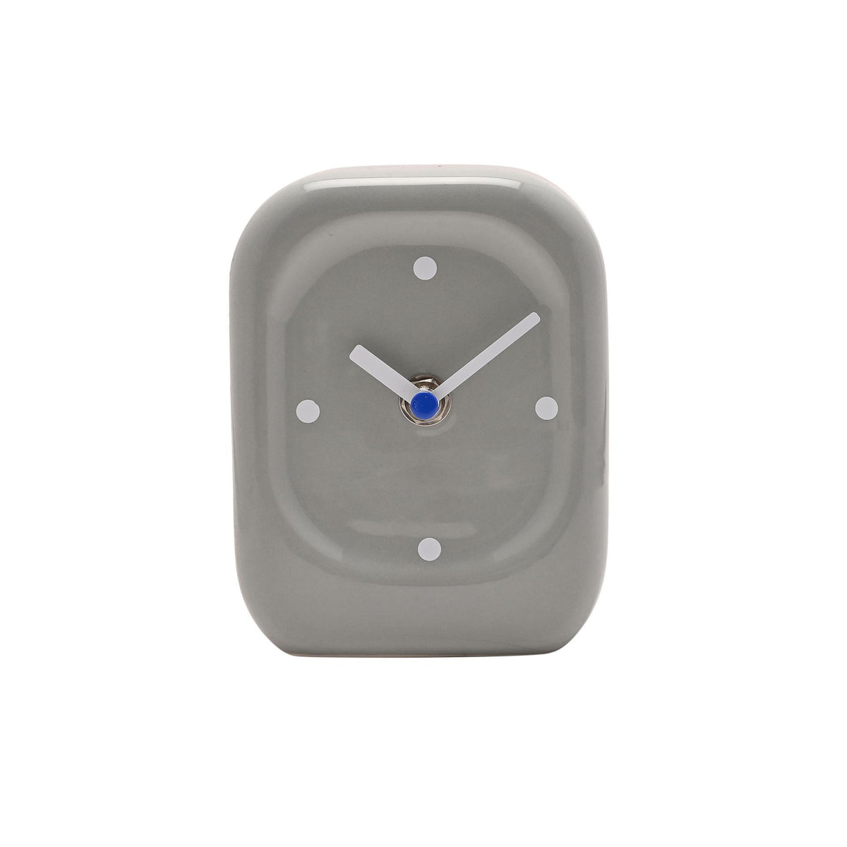 Interval Porcelain Desk Clock - Grey