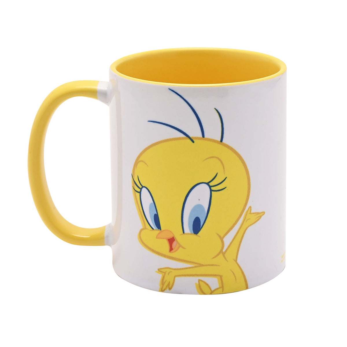 Warner Bros Looney Tunes Tweety Pie Yellow Inside Mug - 11oz