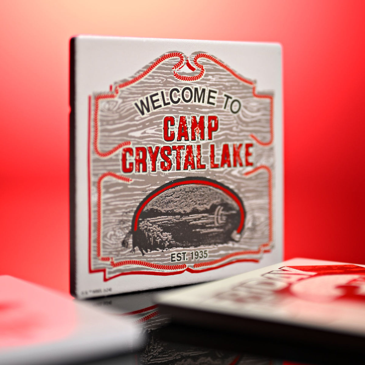 Warner Bros Friday 13th Square Coaster - Camp Crystal Lake