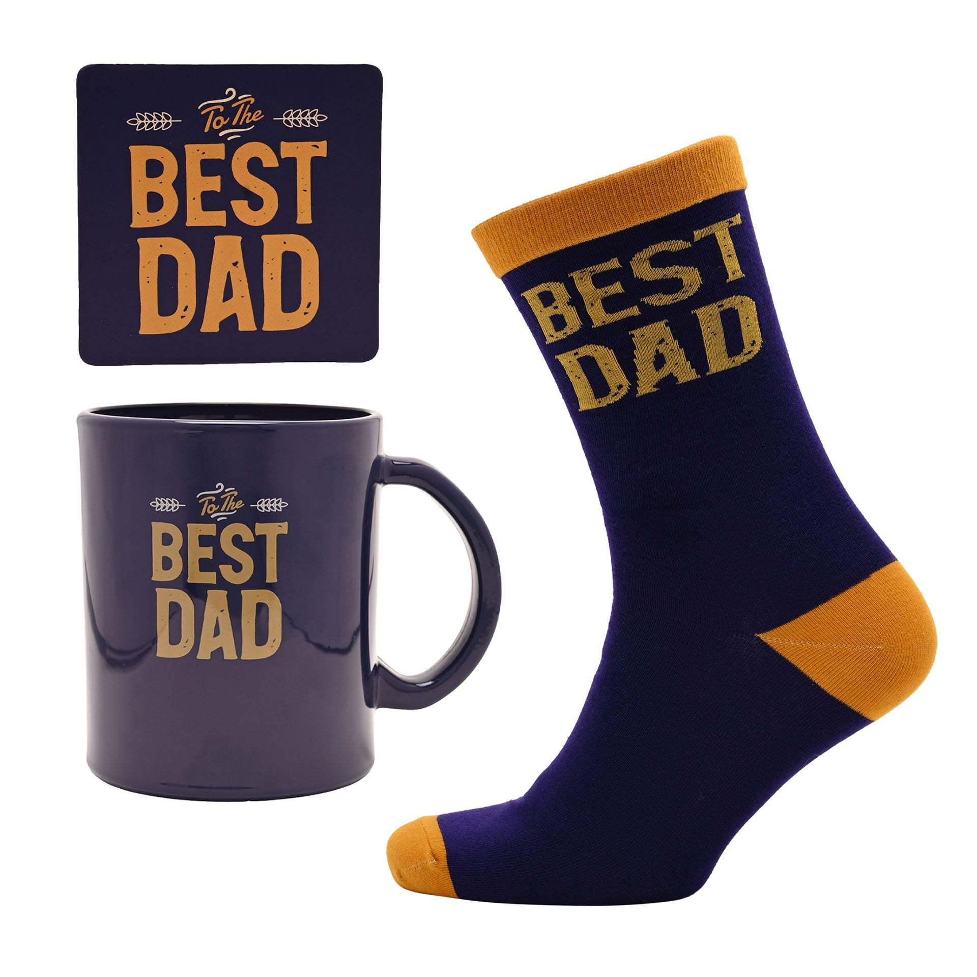 Well Crafted Mug, Sock and Coaster Set - Dad