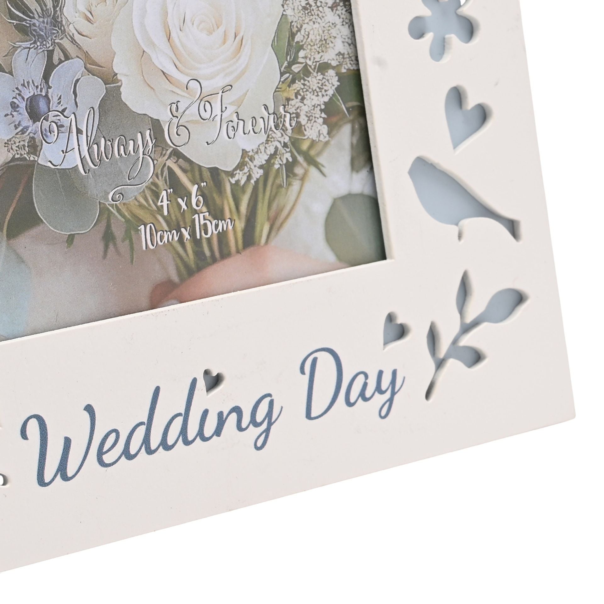 Always & Forever Laser Cut Photo Frame 4 x 6ins - Wedding Day