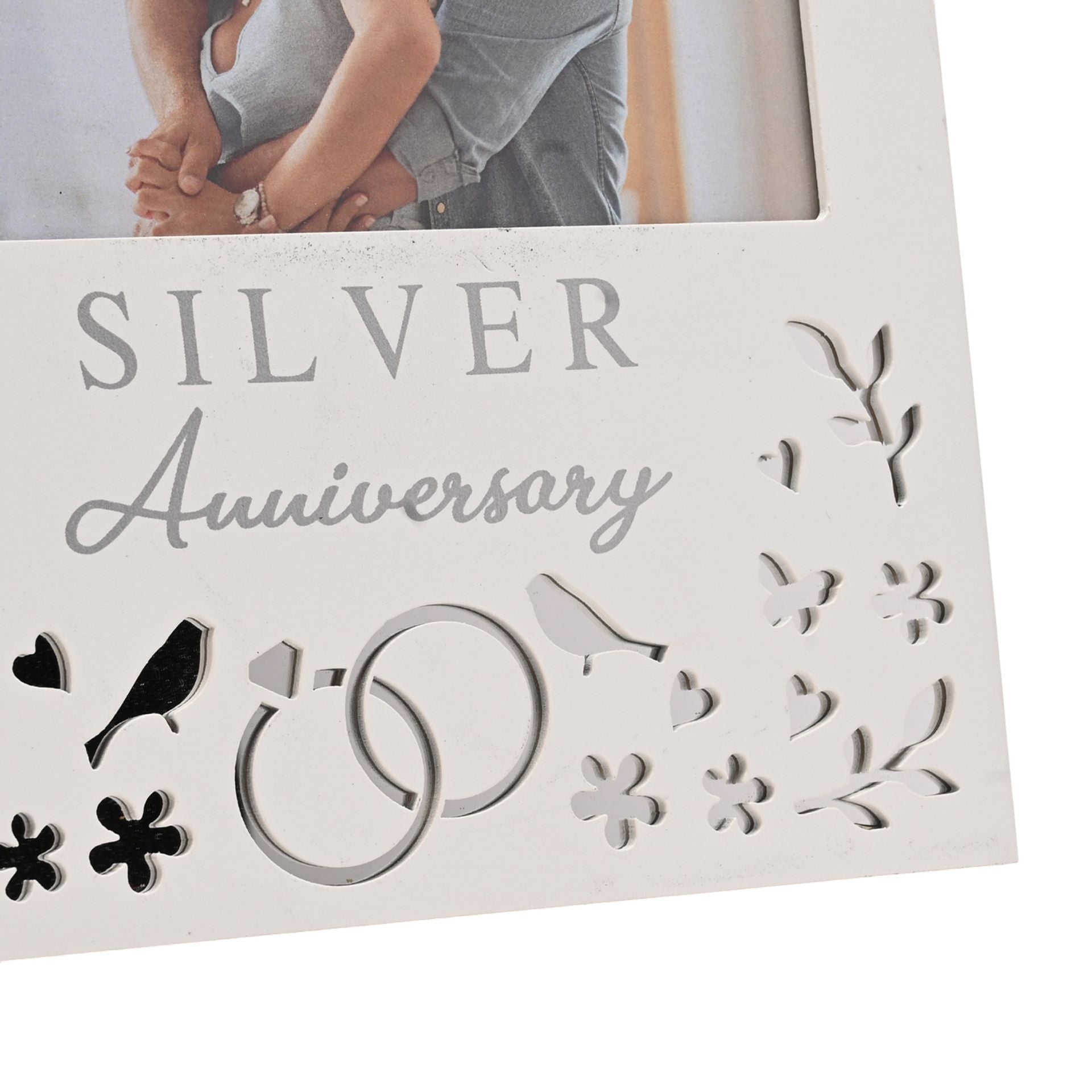 Always & Forever Photo Frame 6 x 4ins - Silver Anniversary