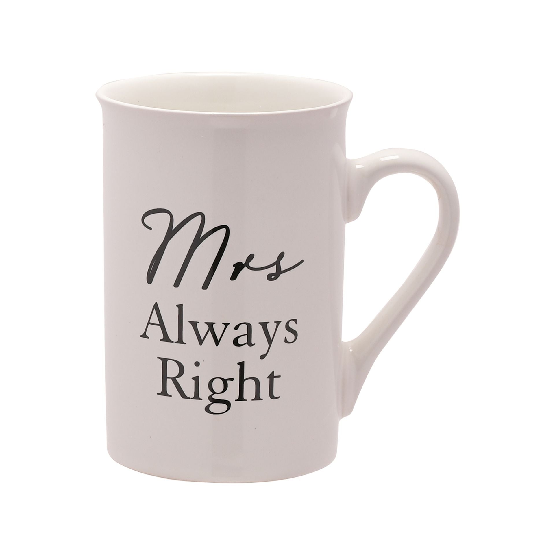 Amore 2 piece Mug Set - "Mr Right / Mrs Always Right"