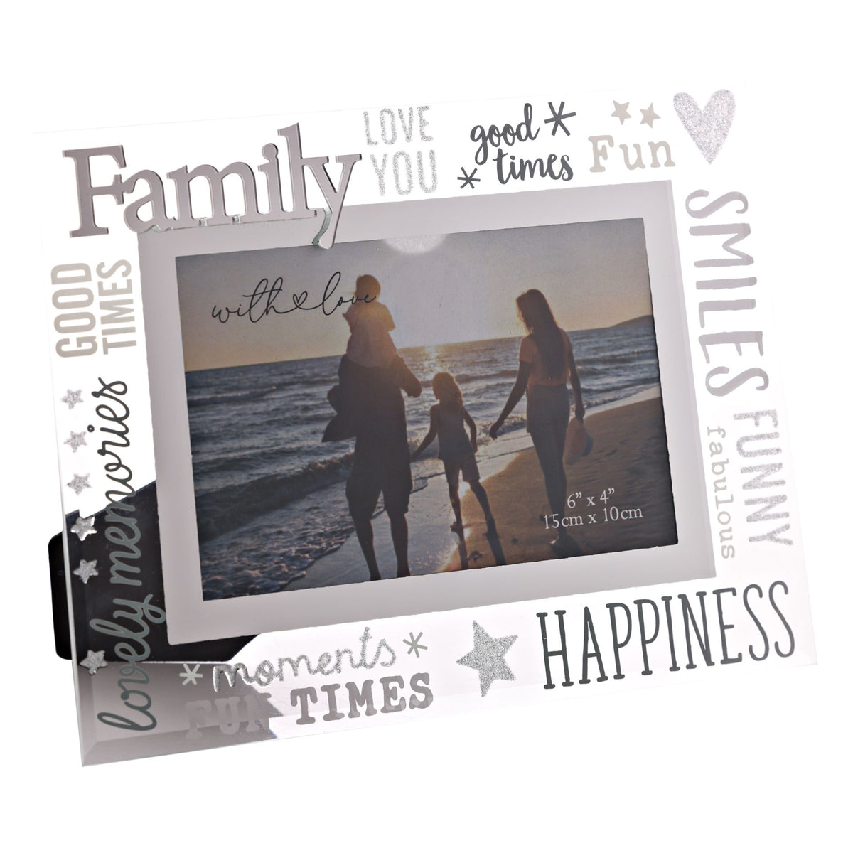 With Love Glass Frame With 3D - Family