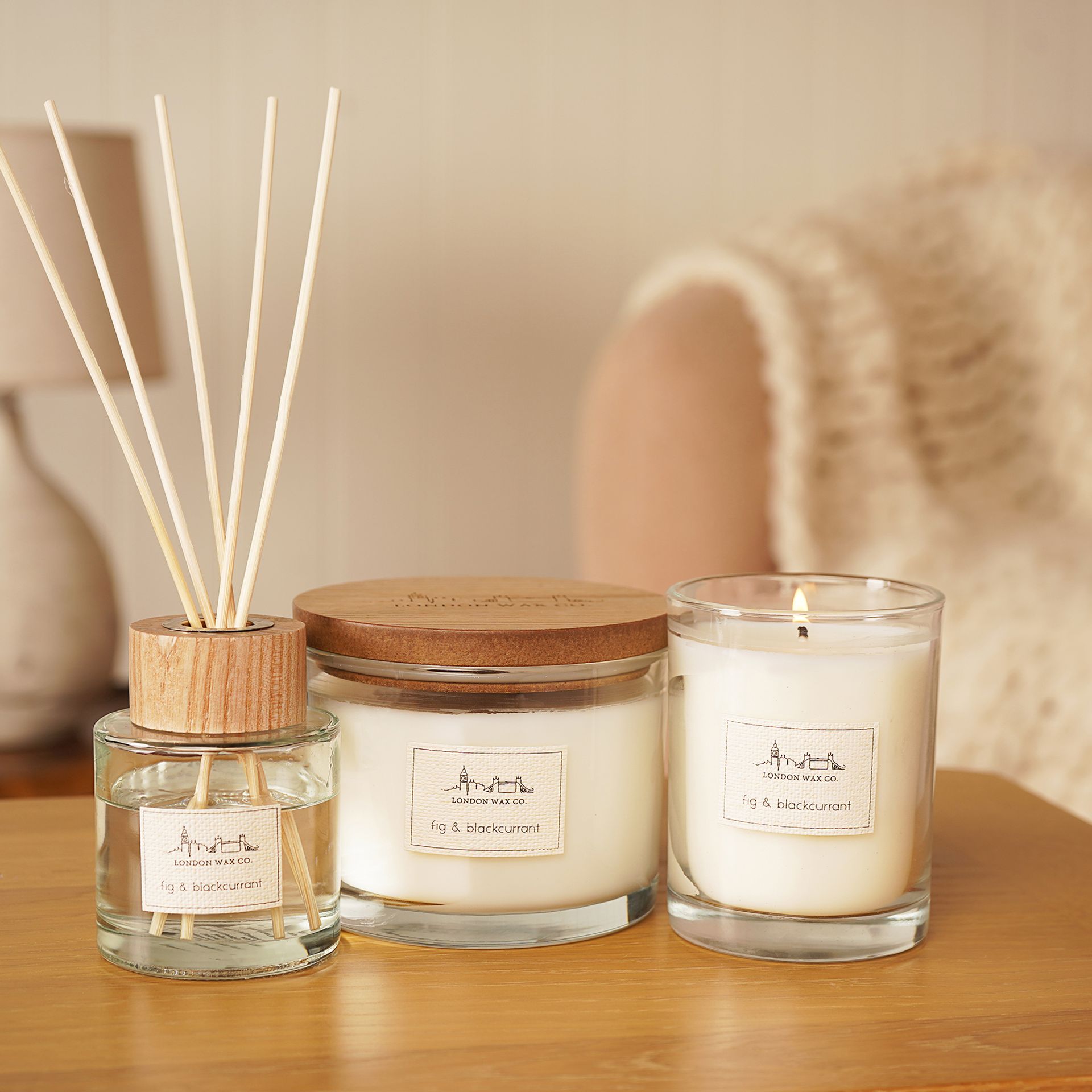 The London Wax Company Fig & Blackcurrant Lidded Candle 368g