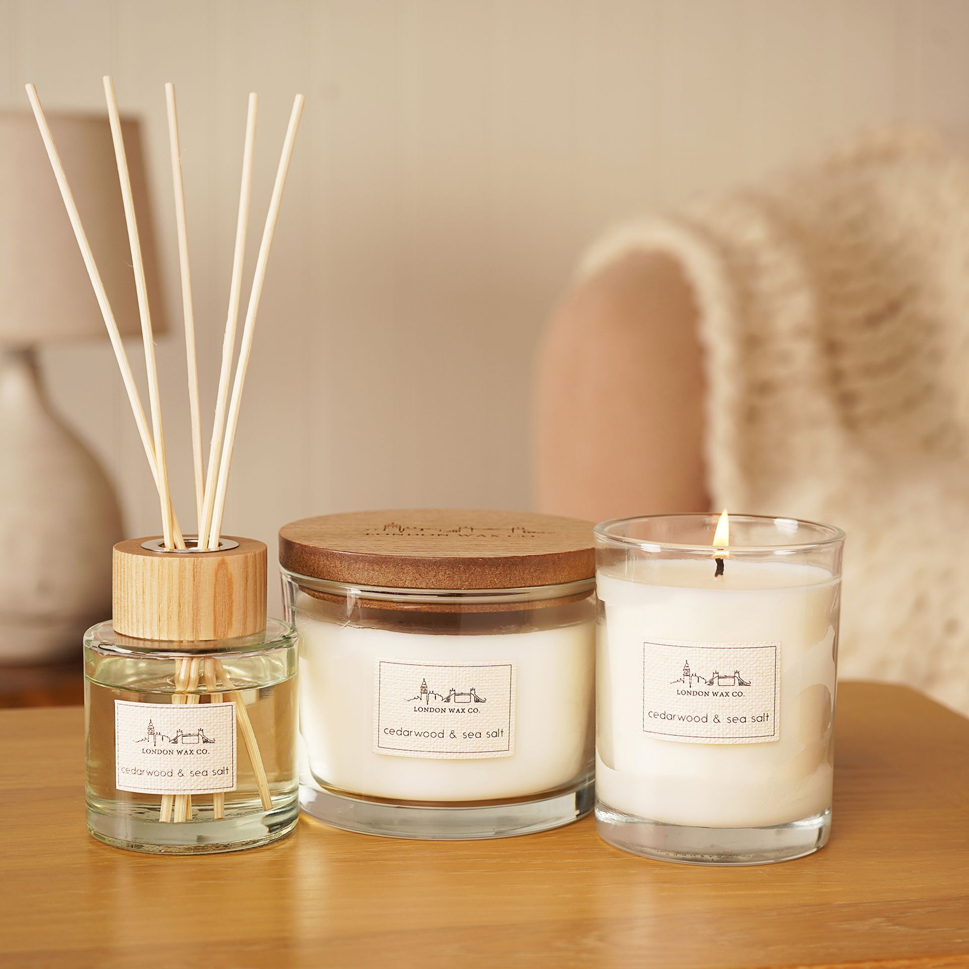 The London Wax Company Cedarwood & Sea Salt Lidded Candle 226g