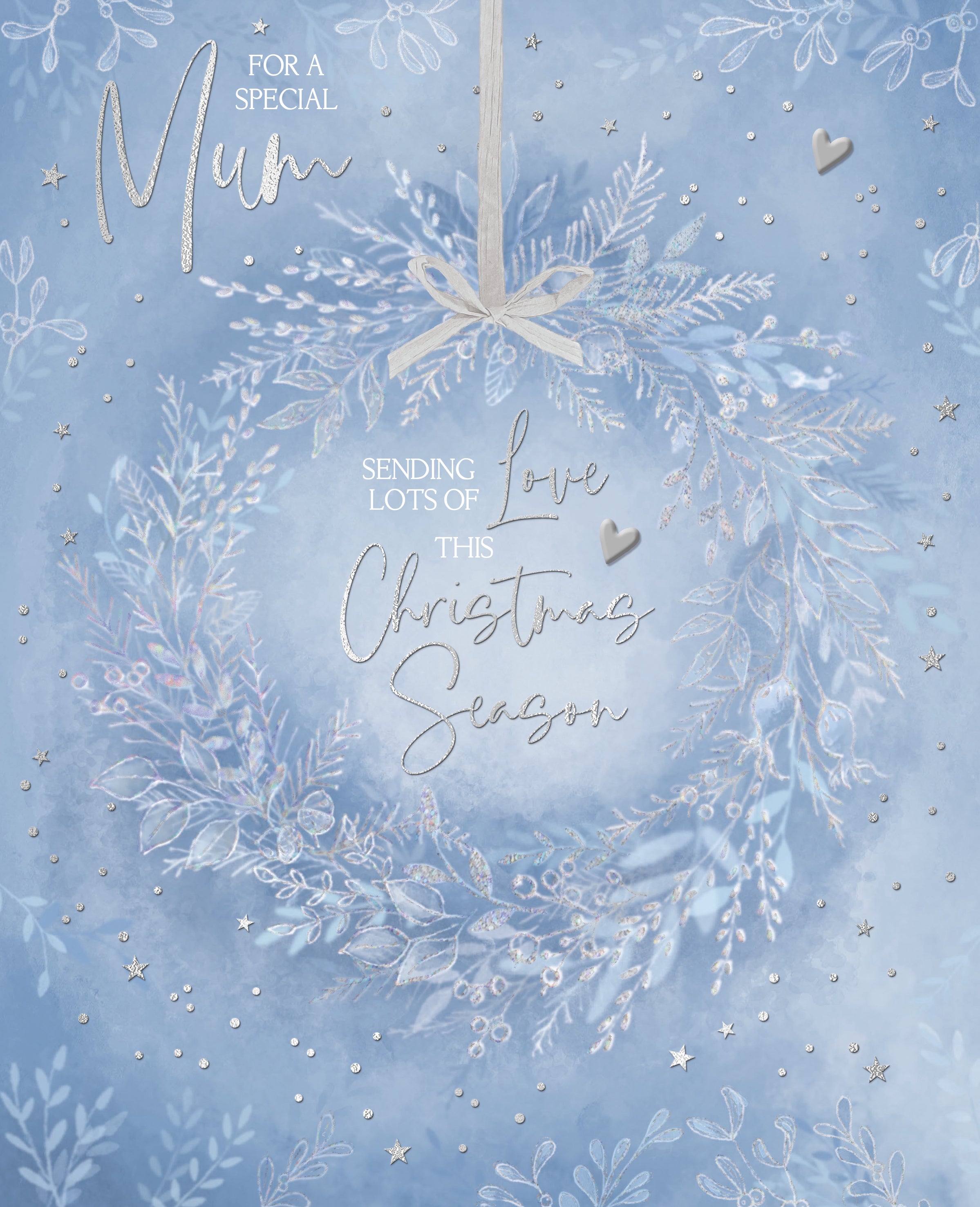Mum Christmas Box Card - Wreath