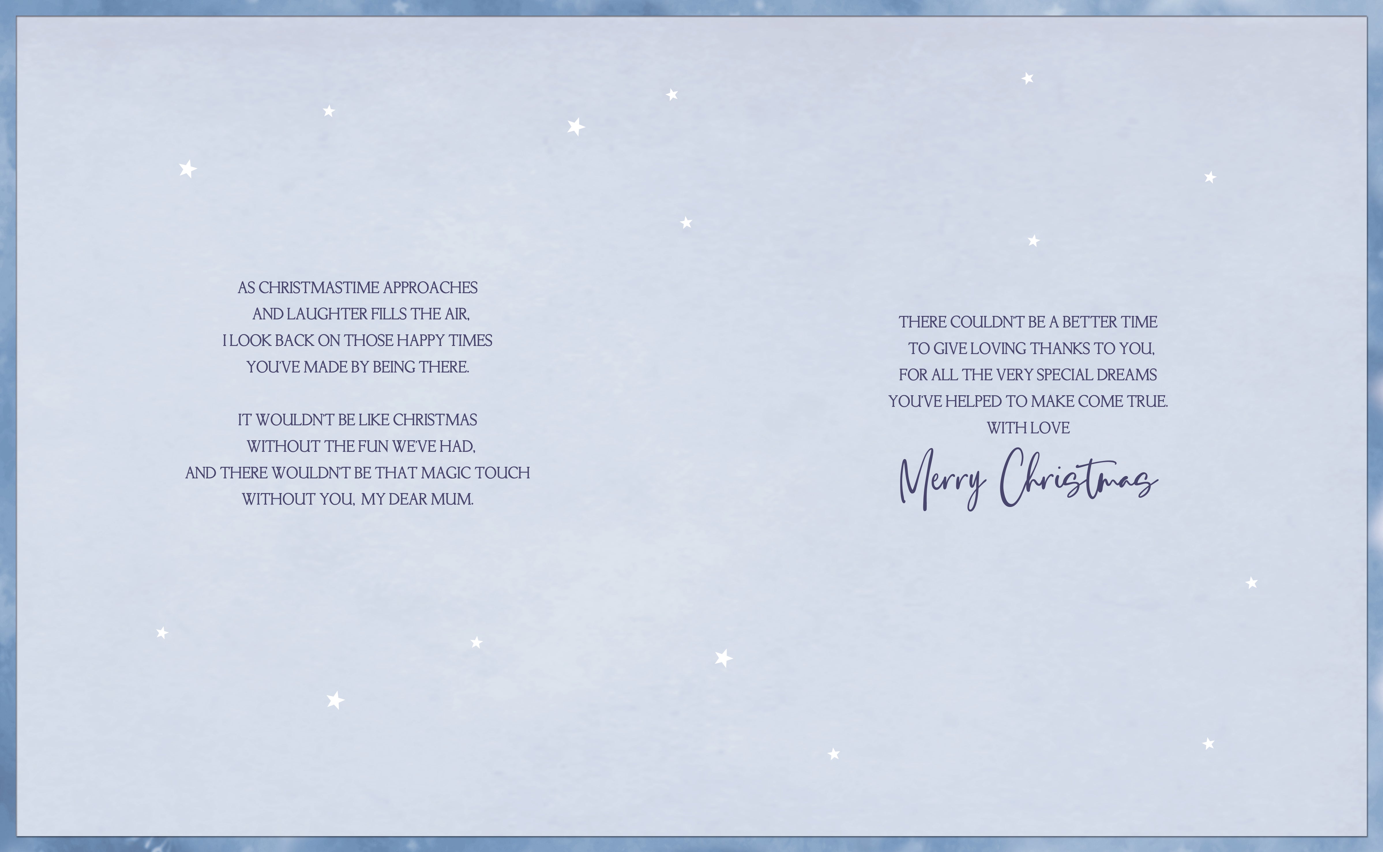 Mum Christmas Box Card - Wreath