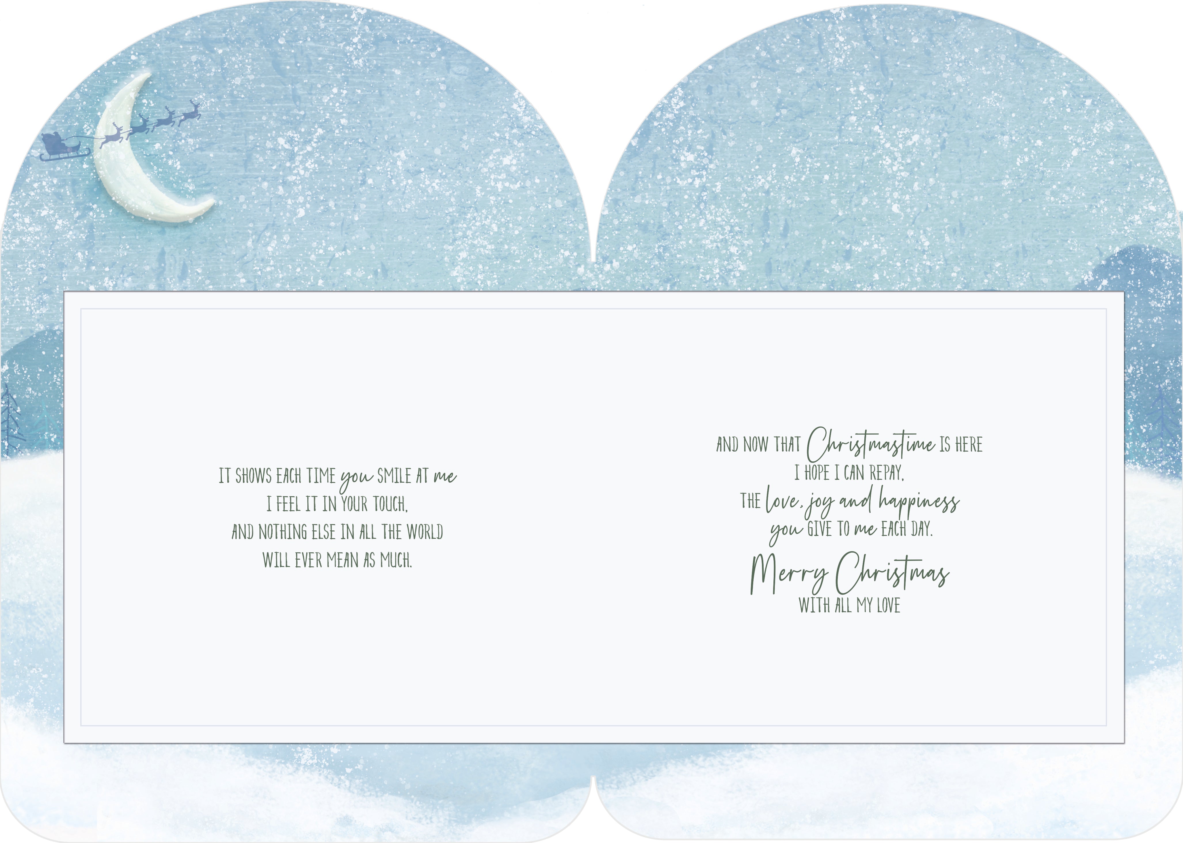 One I Love Christmas Card - Dalmations With Gifts
