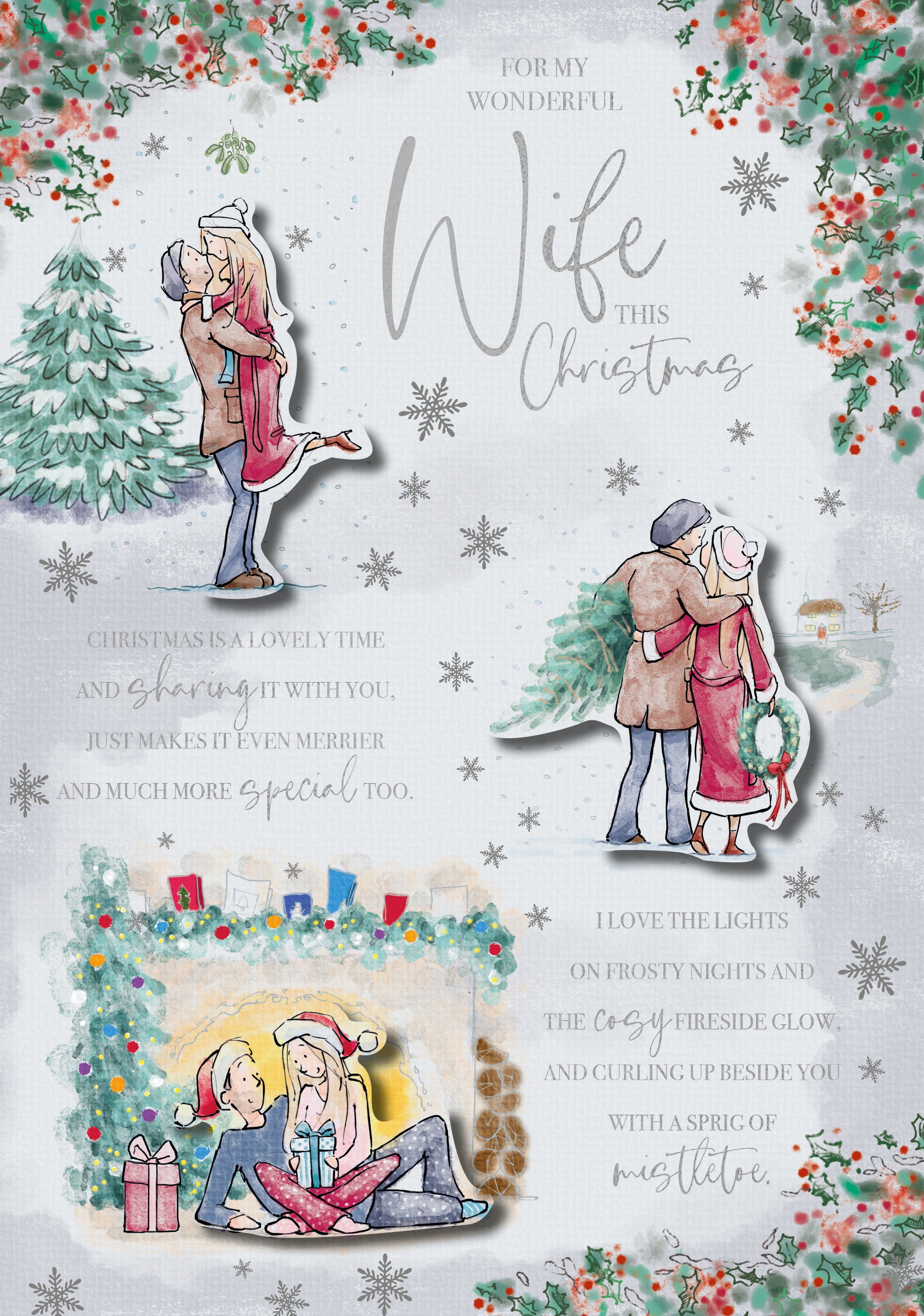 Wife Christmas Card - Couple Together
