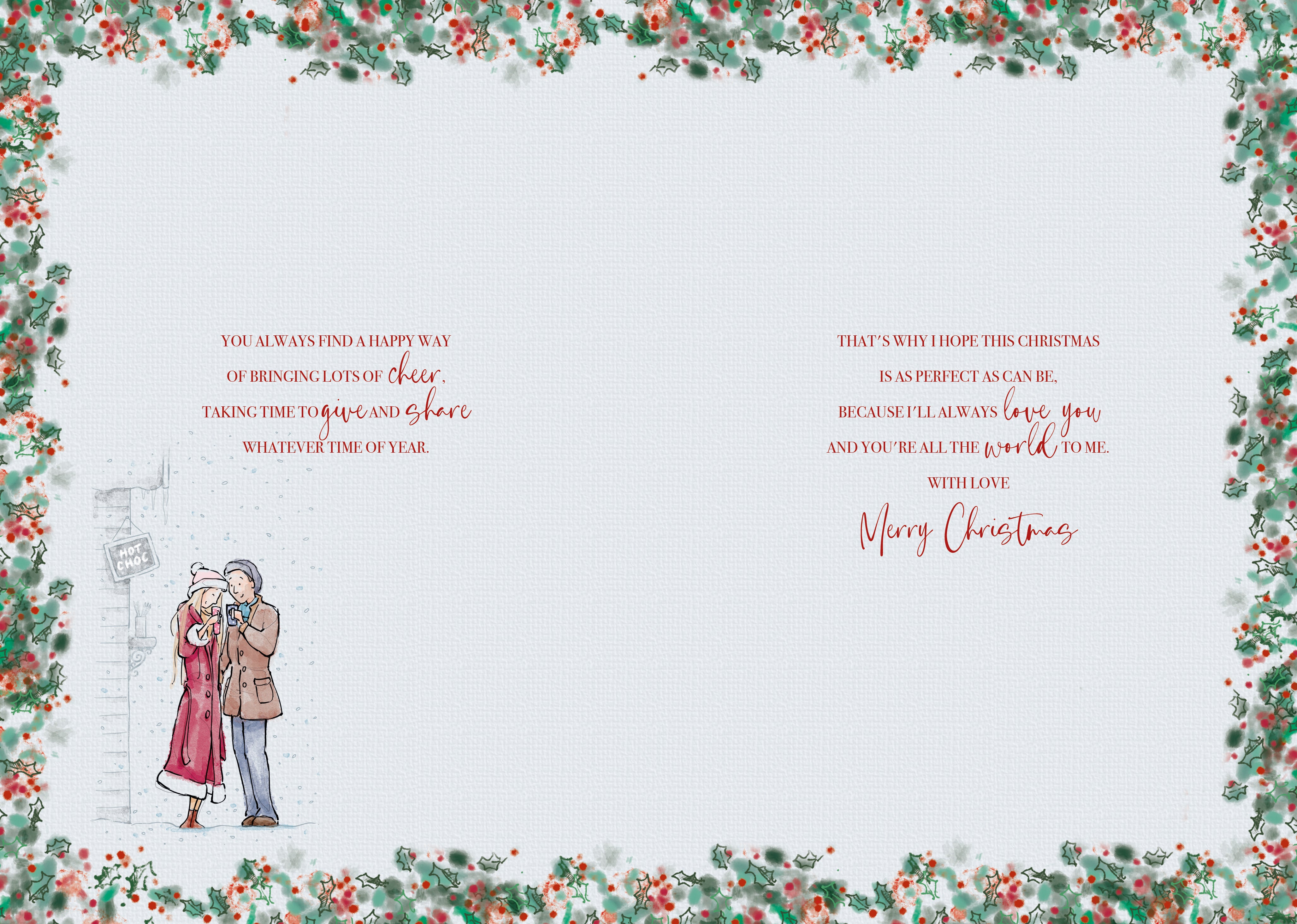 Wife Christmas Card - Couple Together
