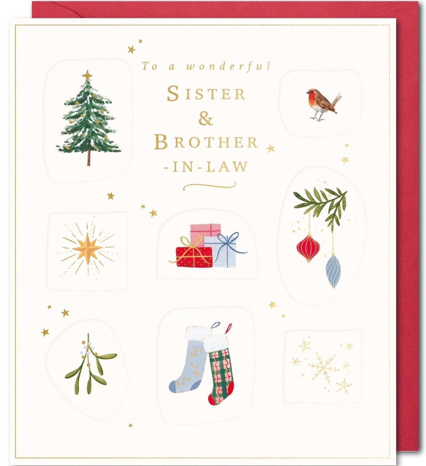 Sister & Brother in Law Christmas Card - Christmas Items