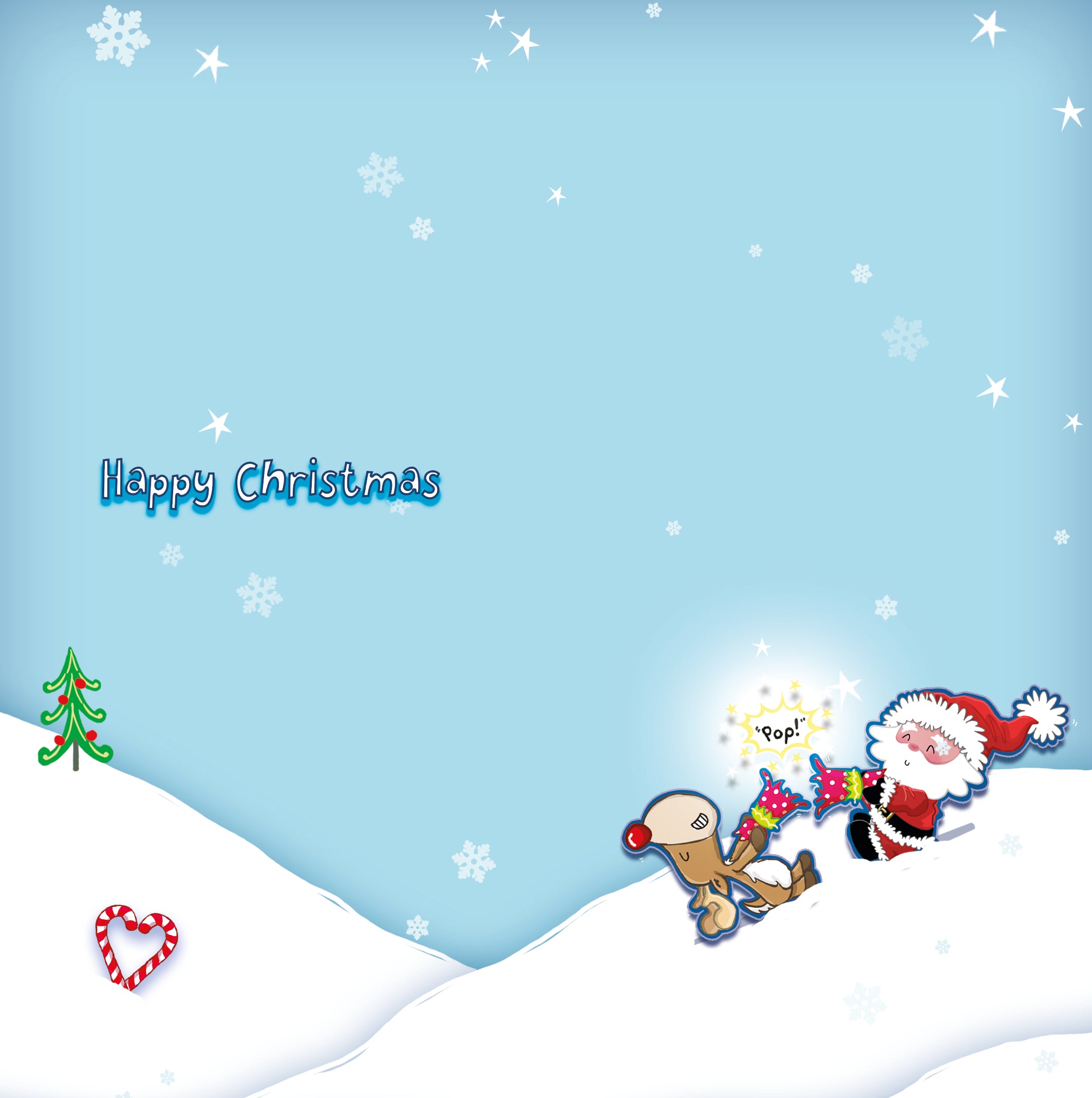 Money Wallet Niece Christmas Card - Santa With Gifts And Rainbow