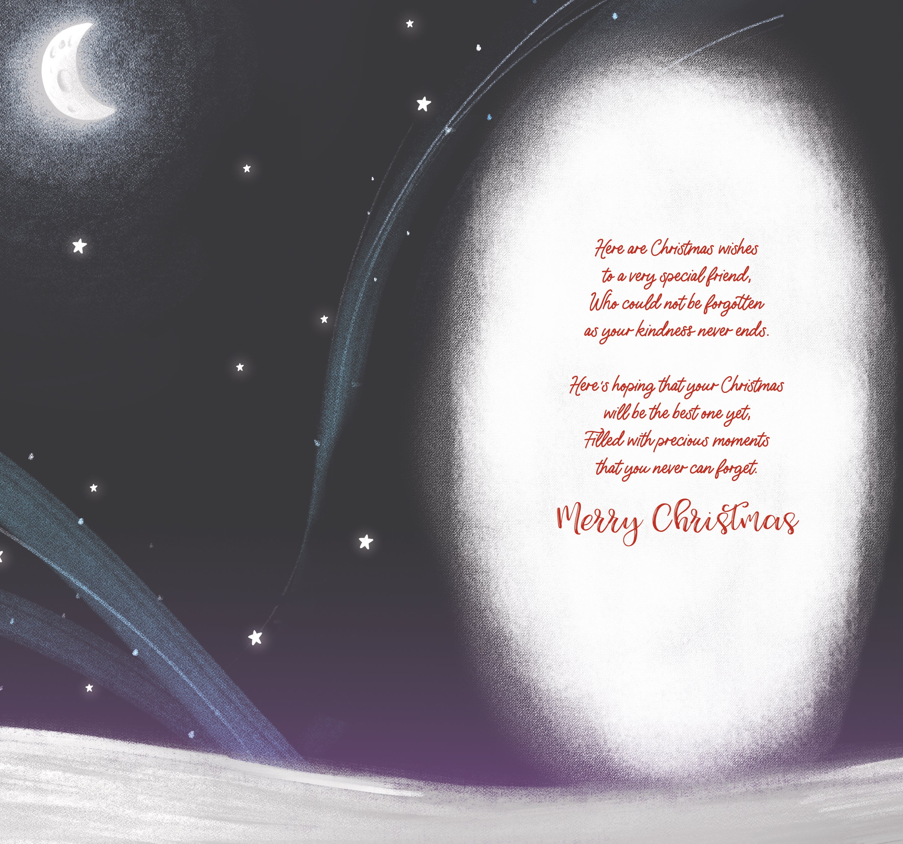 Special Friend Christmas Card - Santa And Reindeer