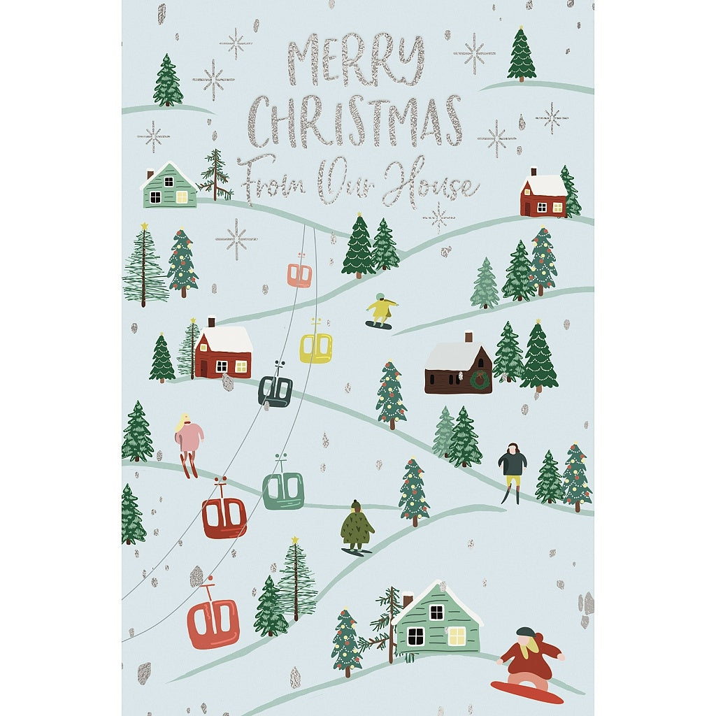 From Our House Christmas Card - Ski Scene