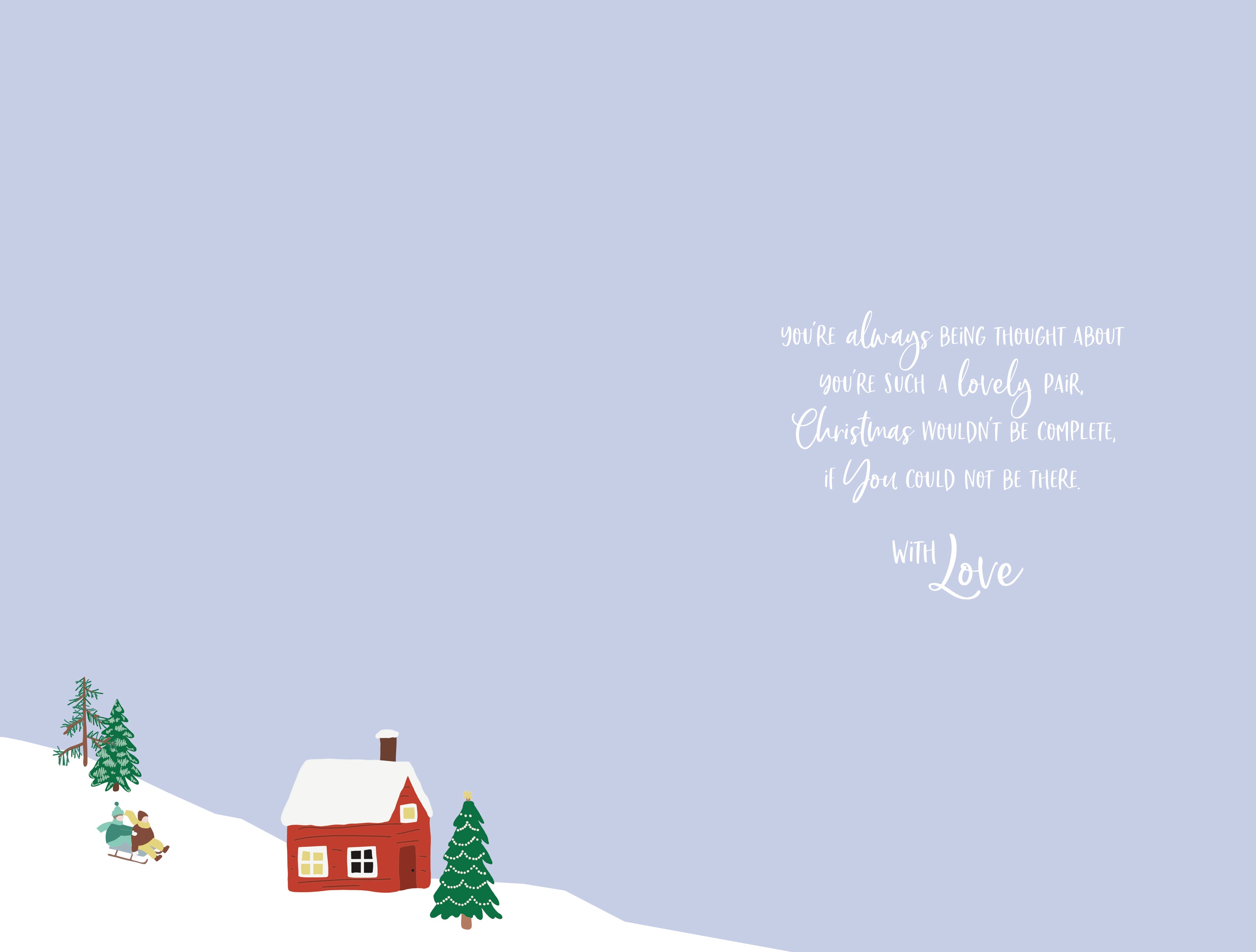 To Both Couple With Gift Christmas Card