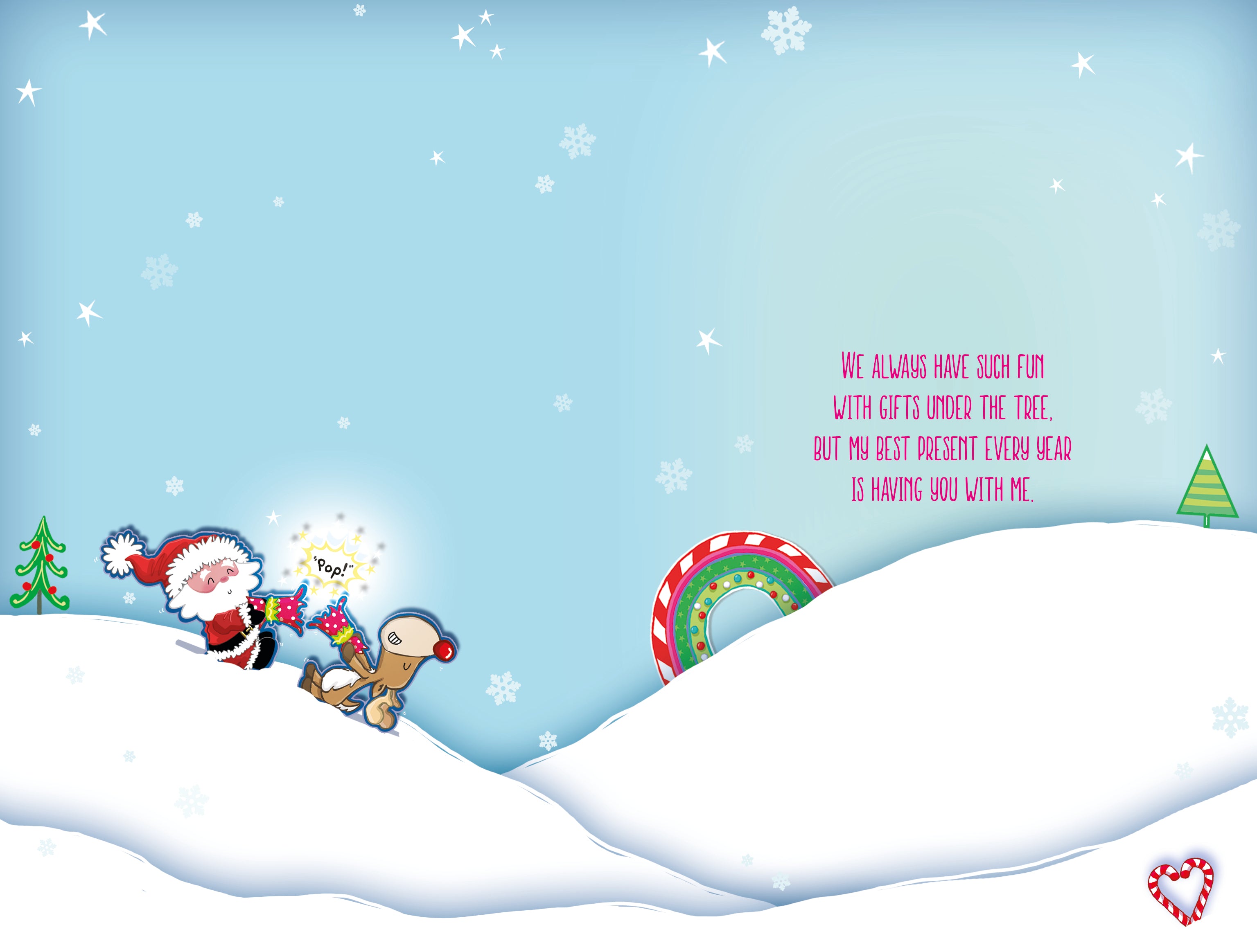Mummy Christmas Card - Father Christmas With Gifts