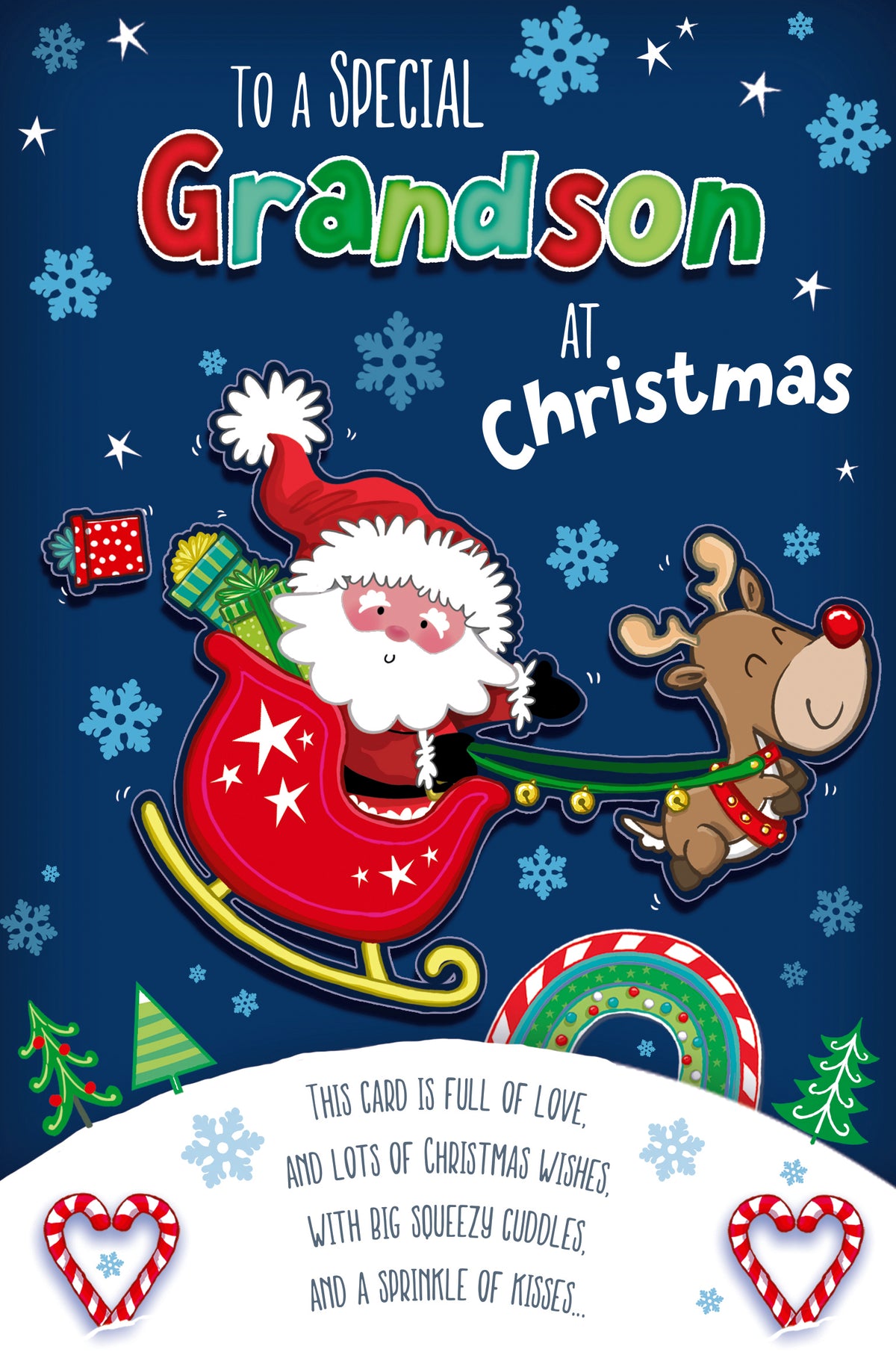 To A Special Grandson At Christmas Card