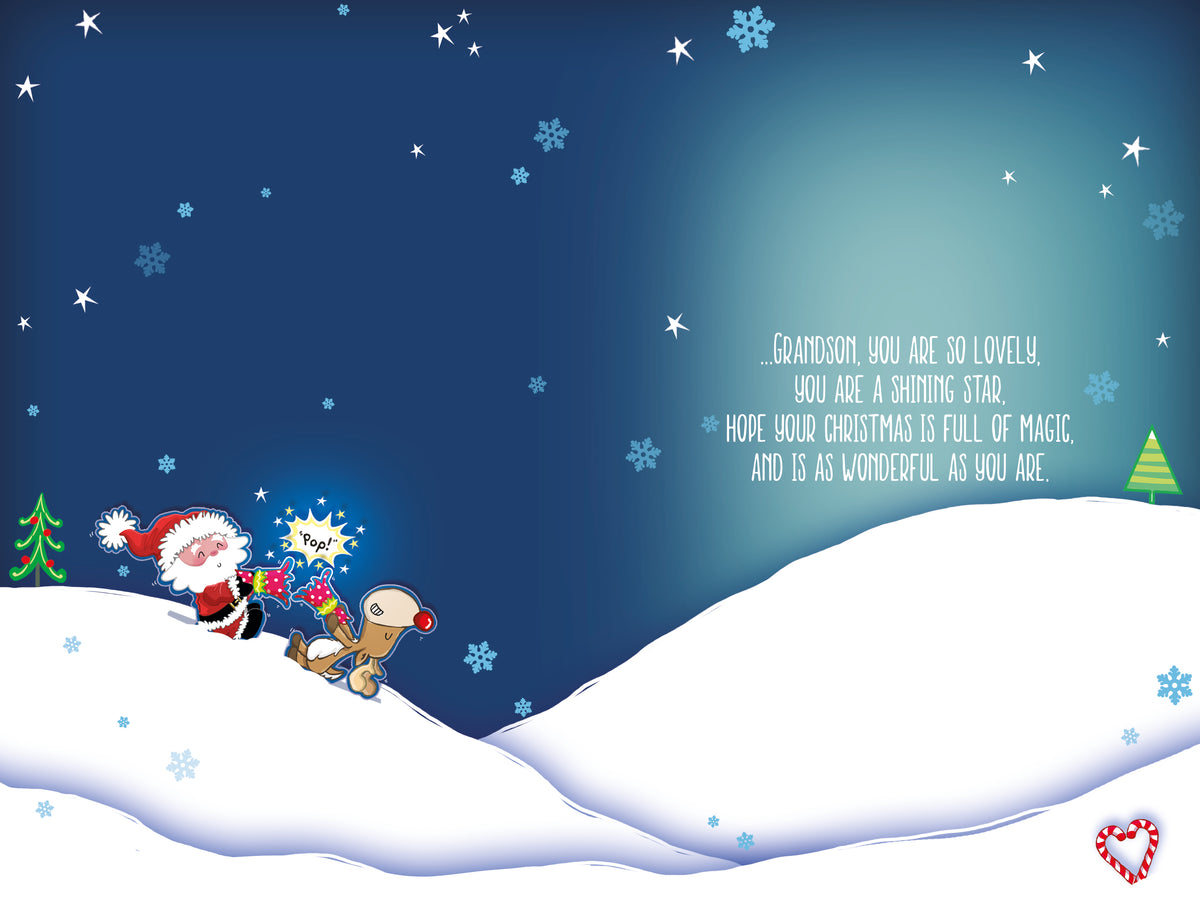 To A Special Grandson At Christmas Card