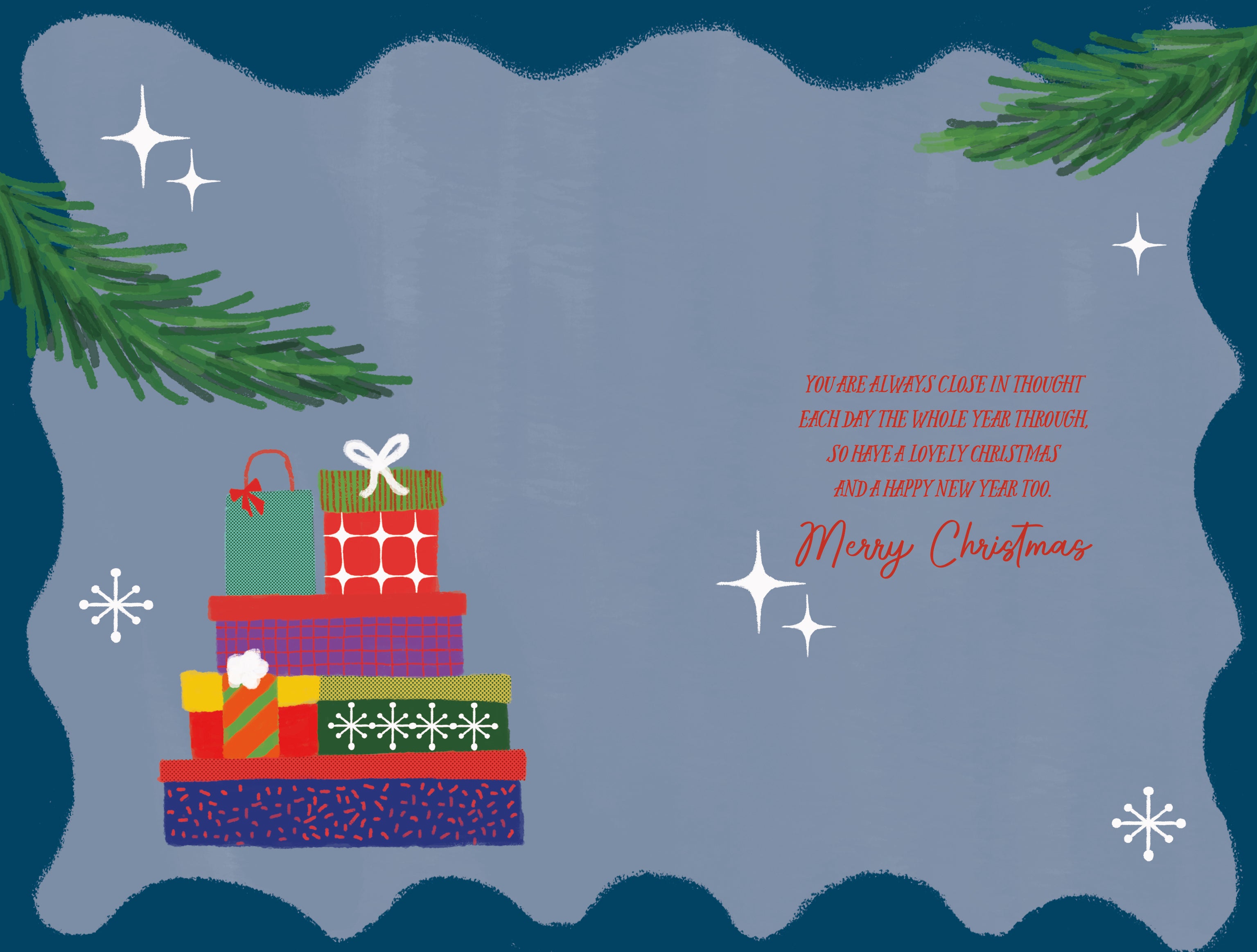 Brother Christmas Card - Man Carrying Gifts