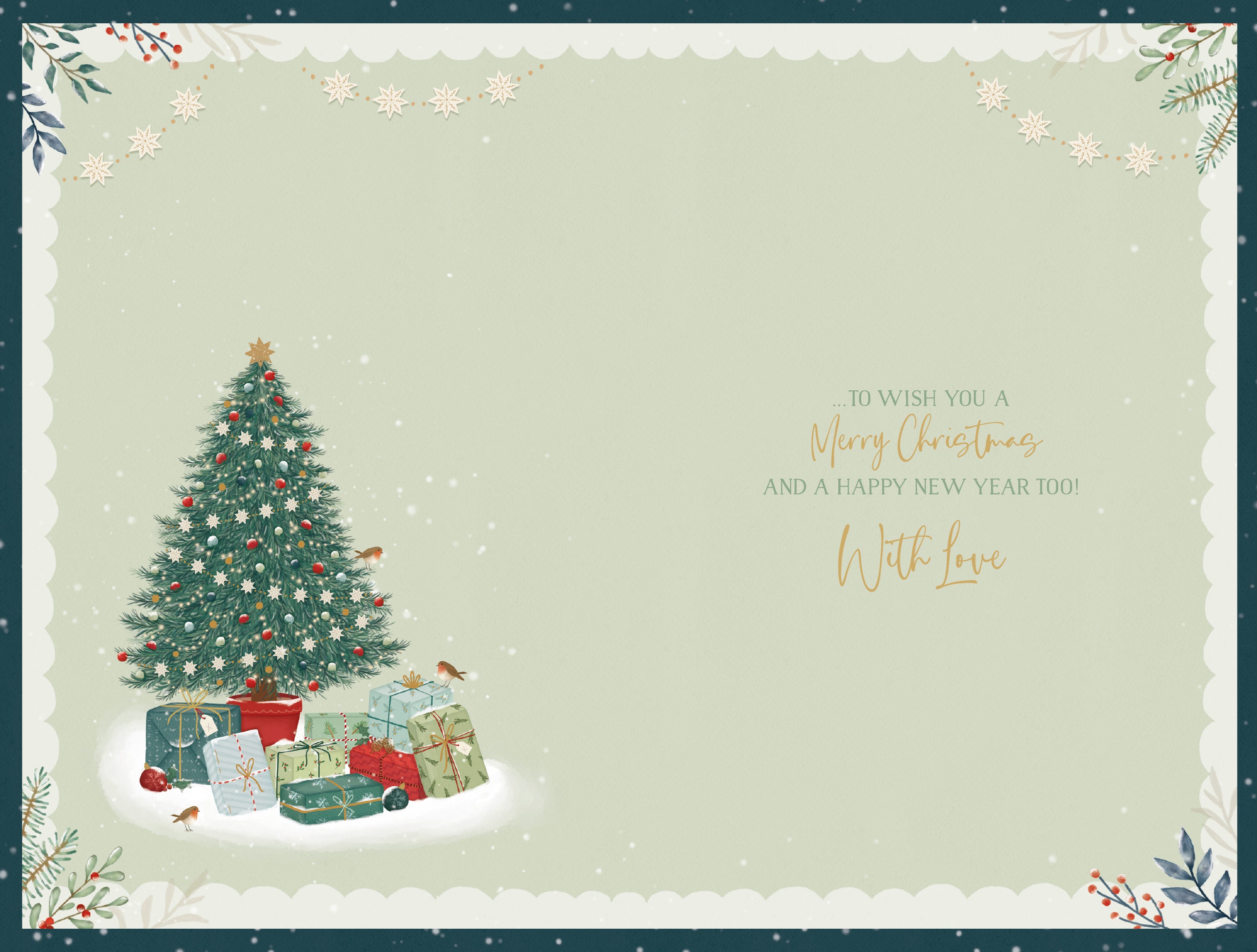 Brother In Law Christmas Card - Tree And Gifts