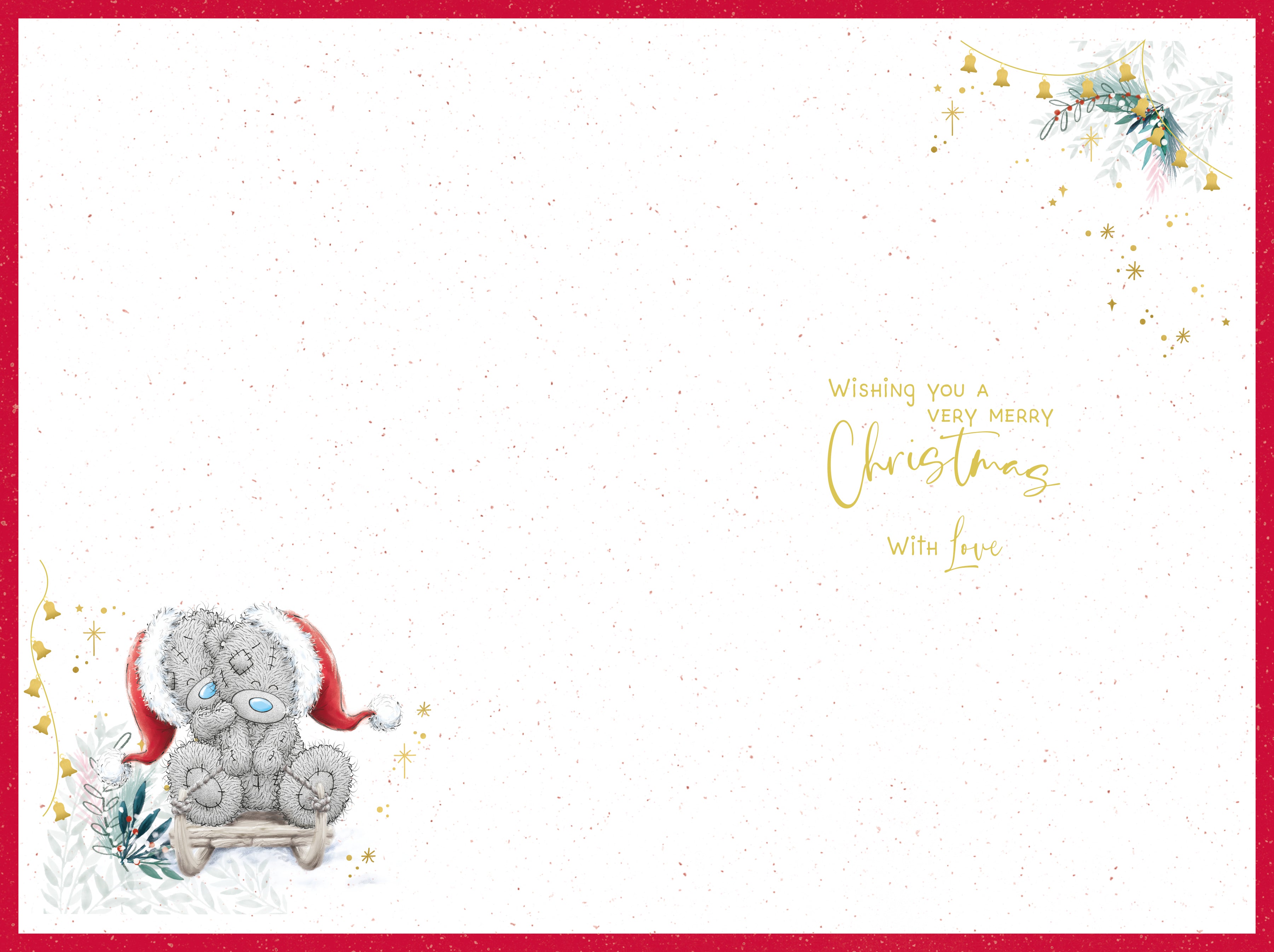 Friend Christmas Card - Bears With Scarf