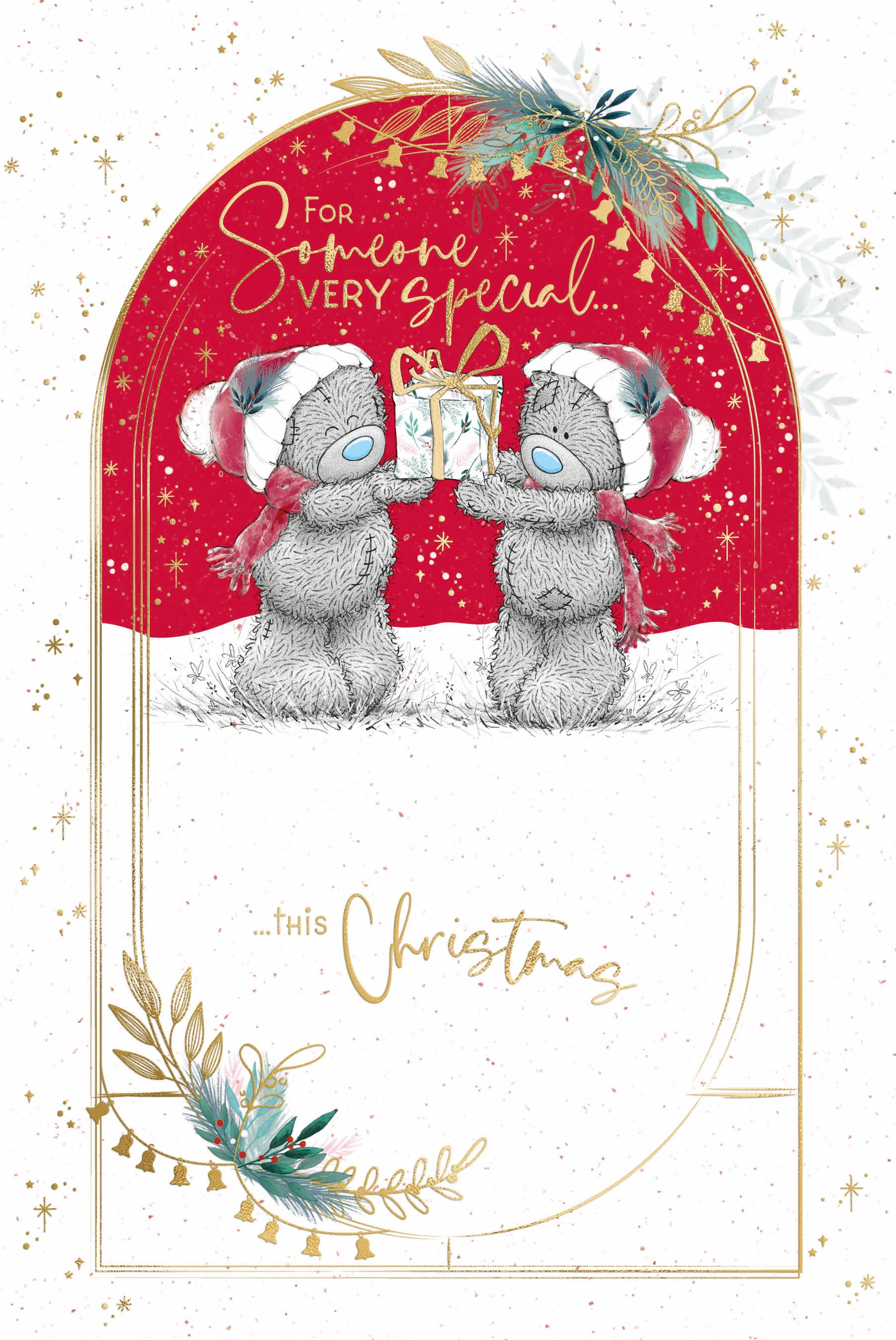 Someone Special Christmas Card - Bears Exchanging