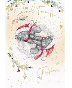 Special Friends Christmas Card - Bears Dancing In The Snow