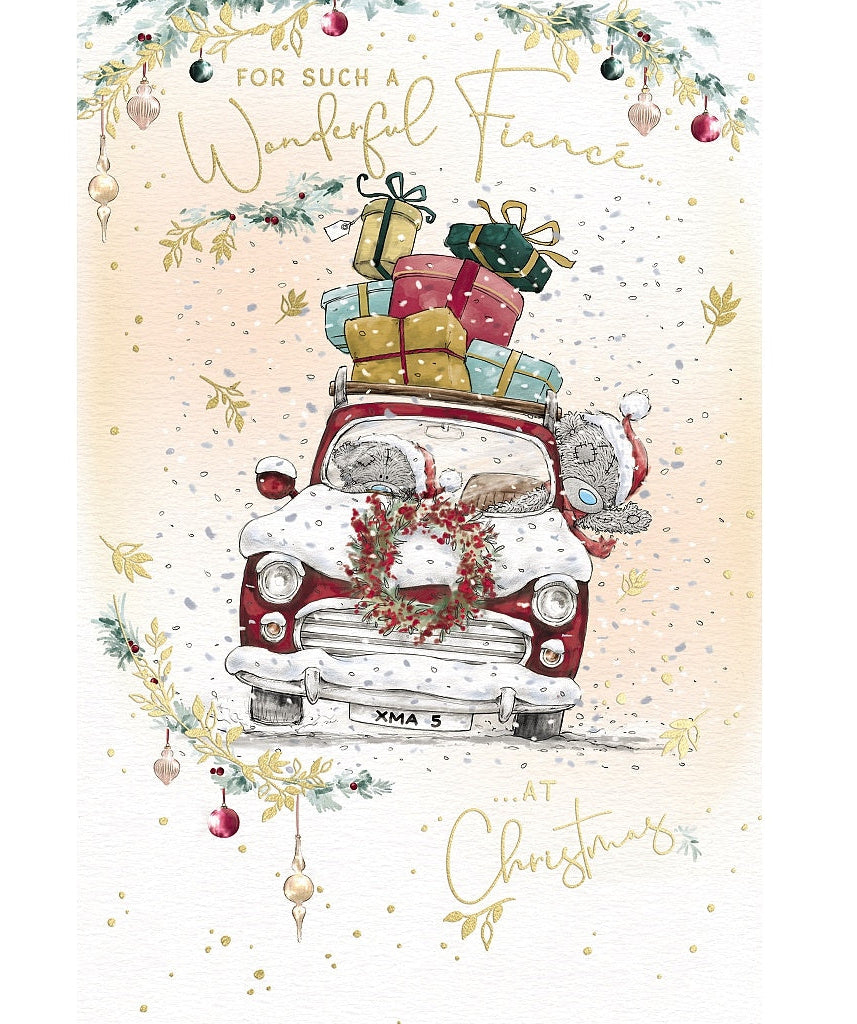 Fiance Christmas Card - Bears In Car