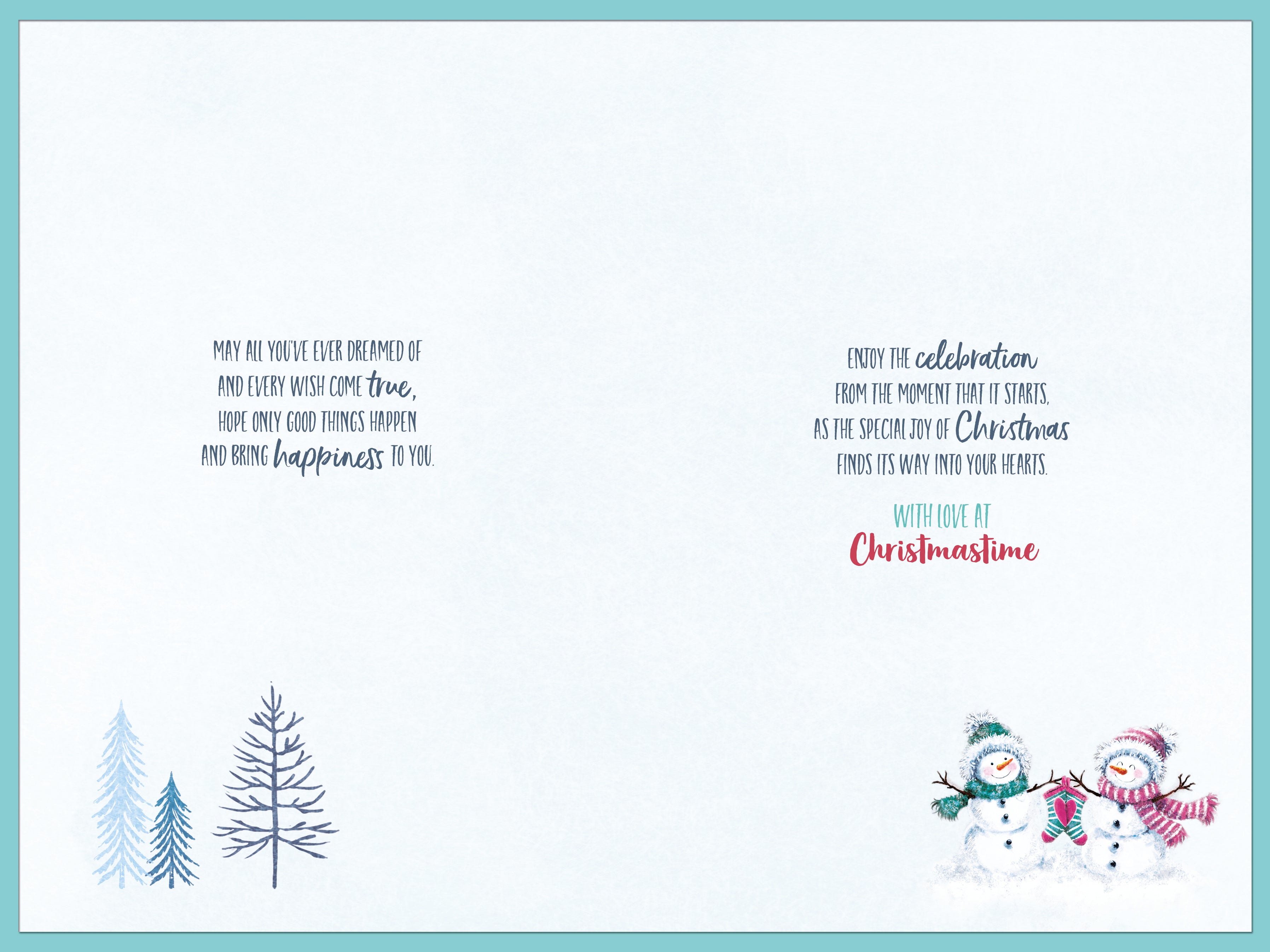 For A Wonderful Sister & Partner Christmas Card -Snowy Night