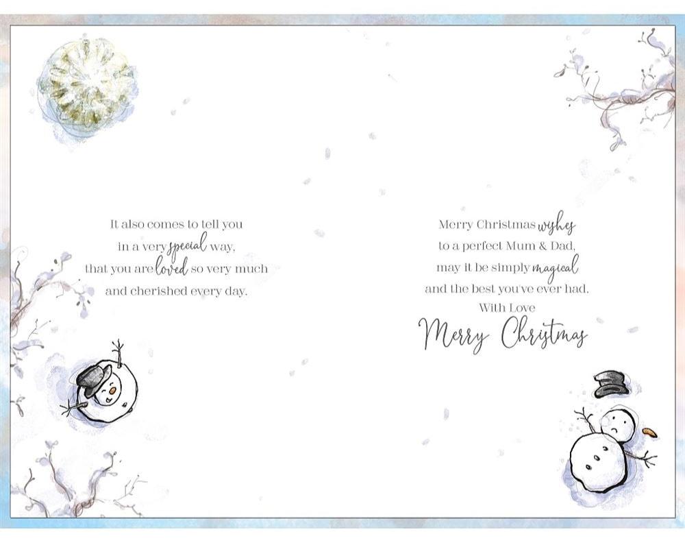 Son And Daughter In Law Christmas Card - Snowman