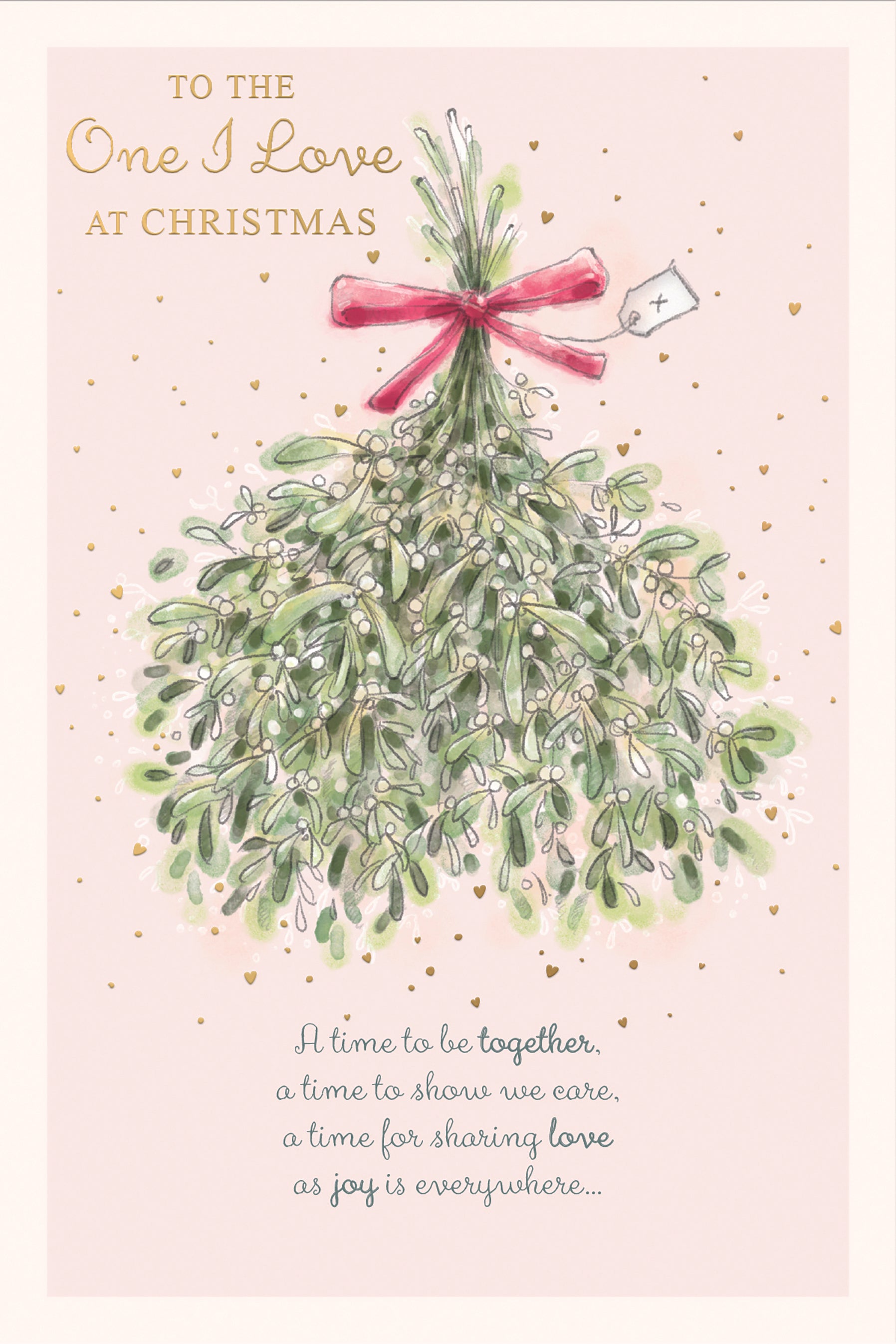 One I Love Christmas Card - Mistletoe