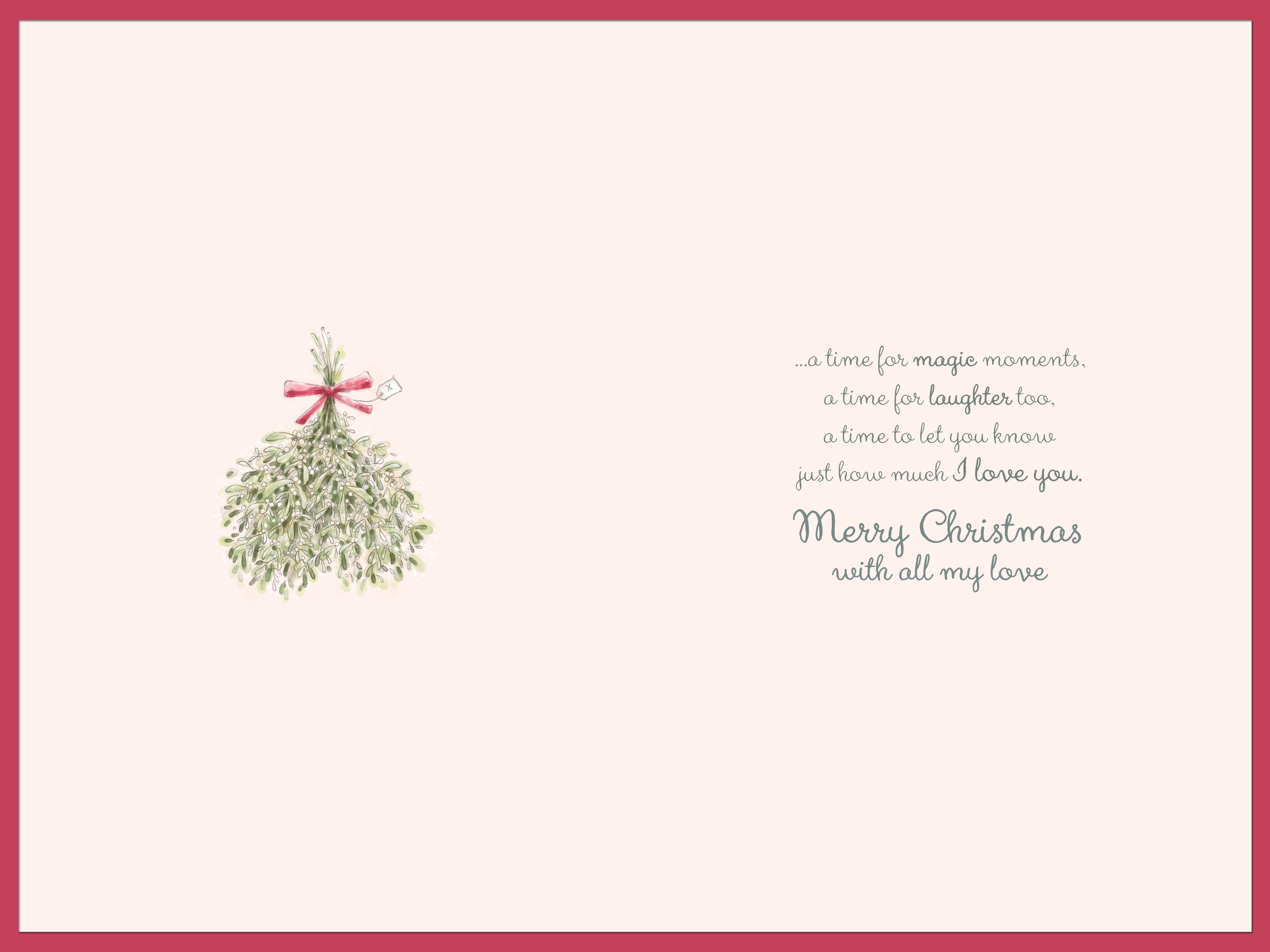 One I Love Christmas Card - Mistletoe