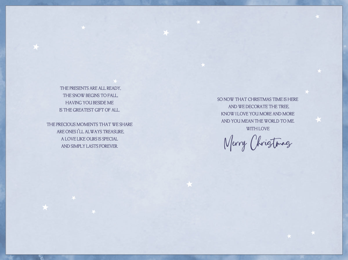 To My Darling Wife Heart Christmas Card