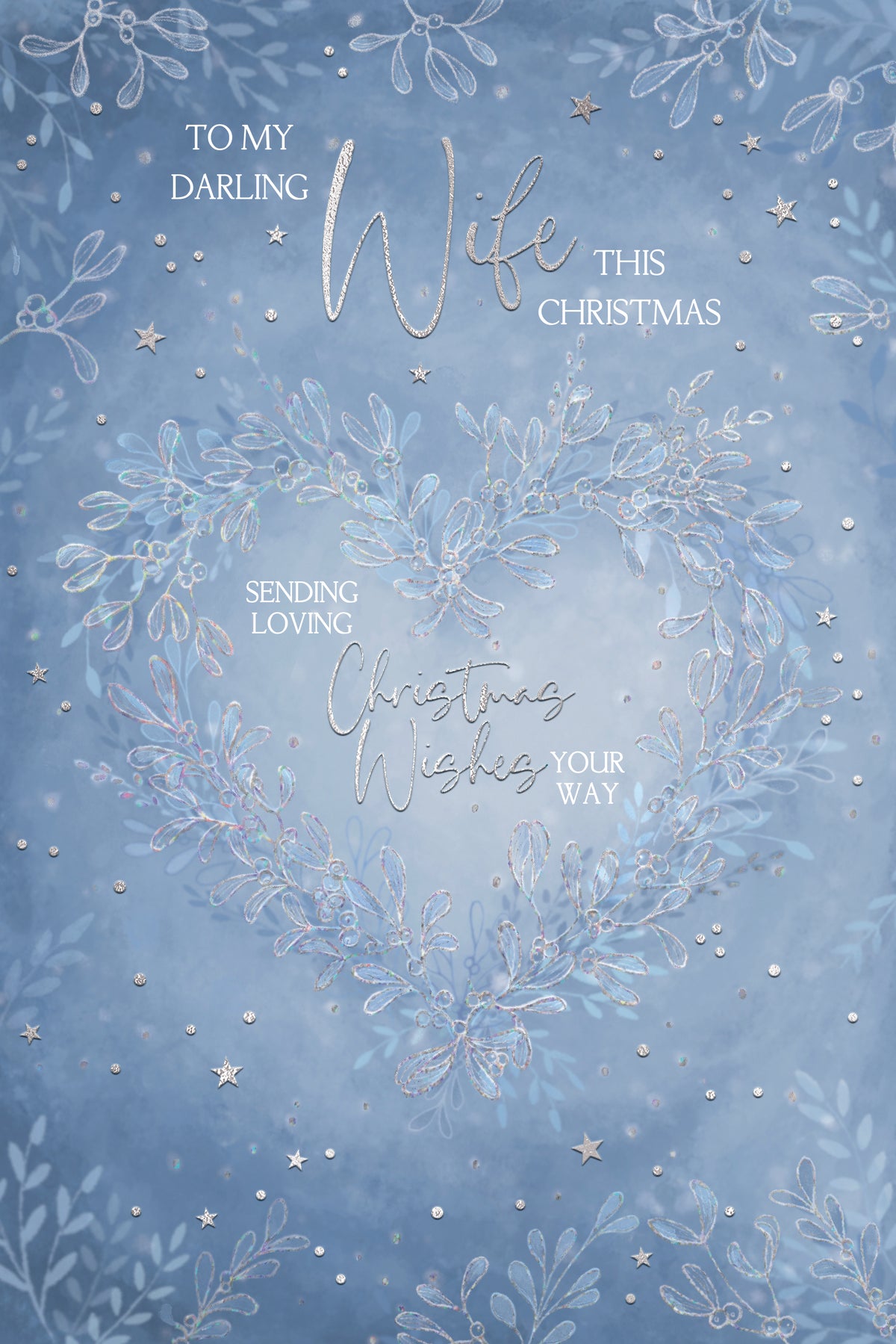 To My Darling Wife Heart Christmas Card
