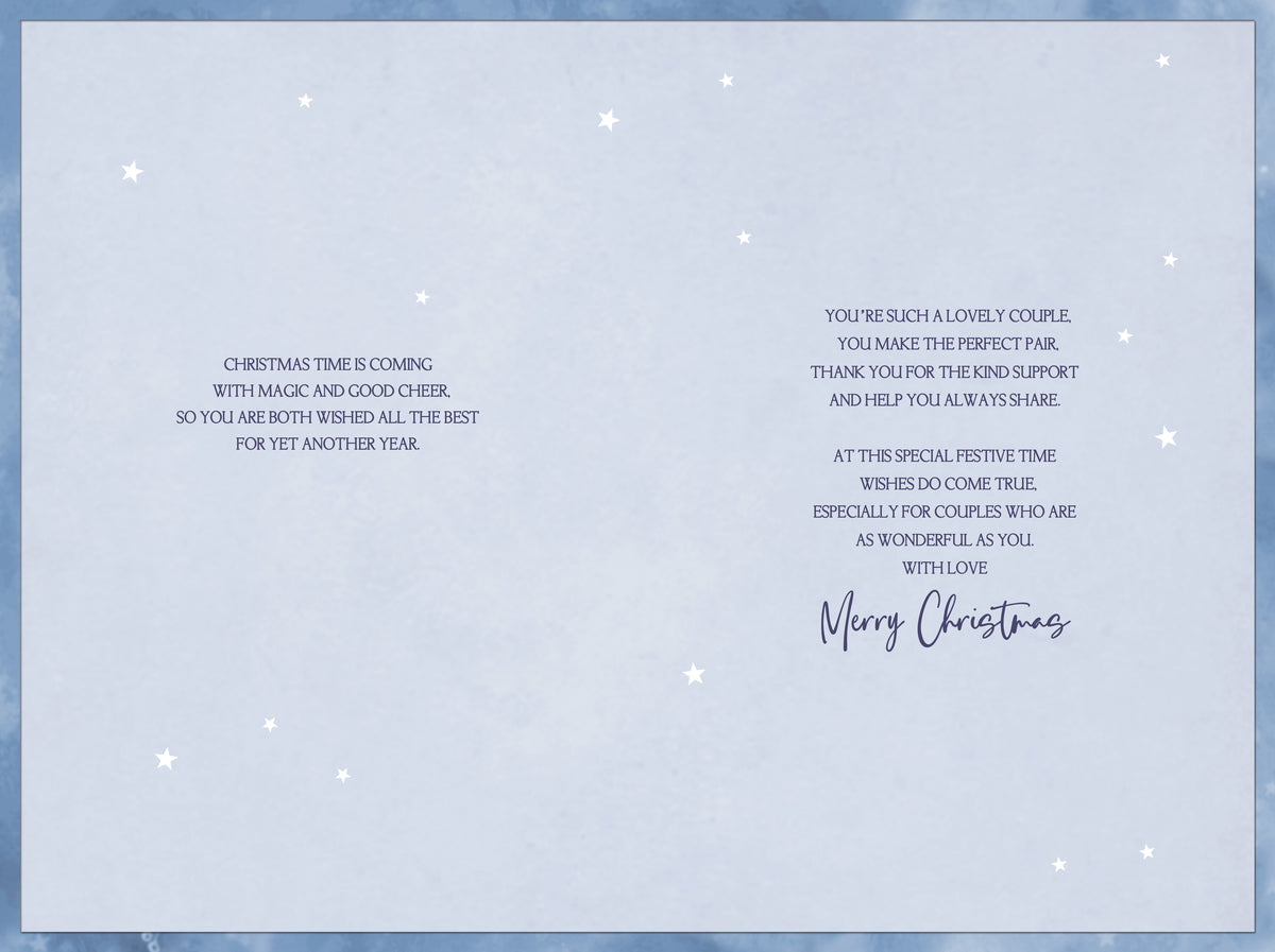 Son and Fiancee Christmas Card - Christmas Trees