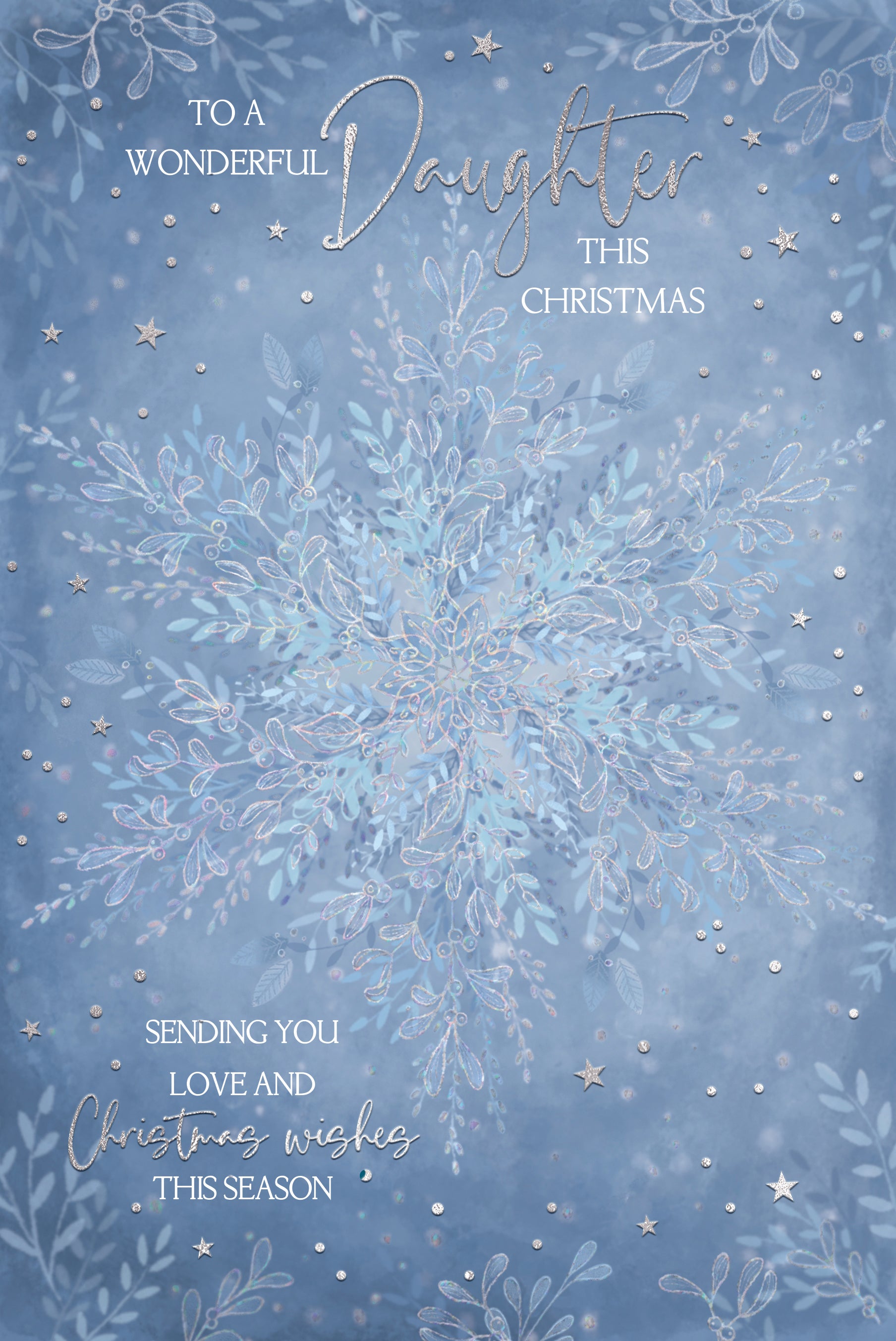 Daughter Christmas Card - Snowflake