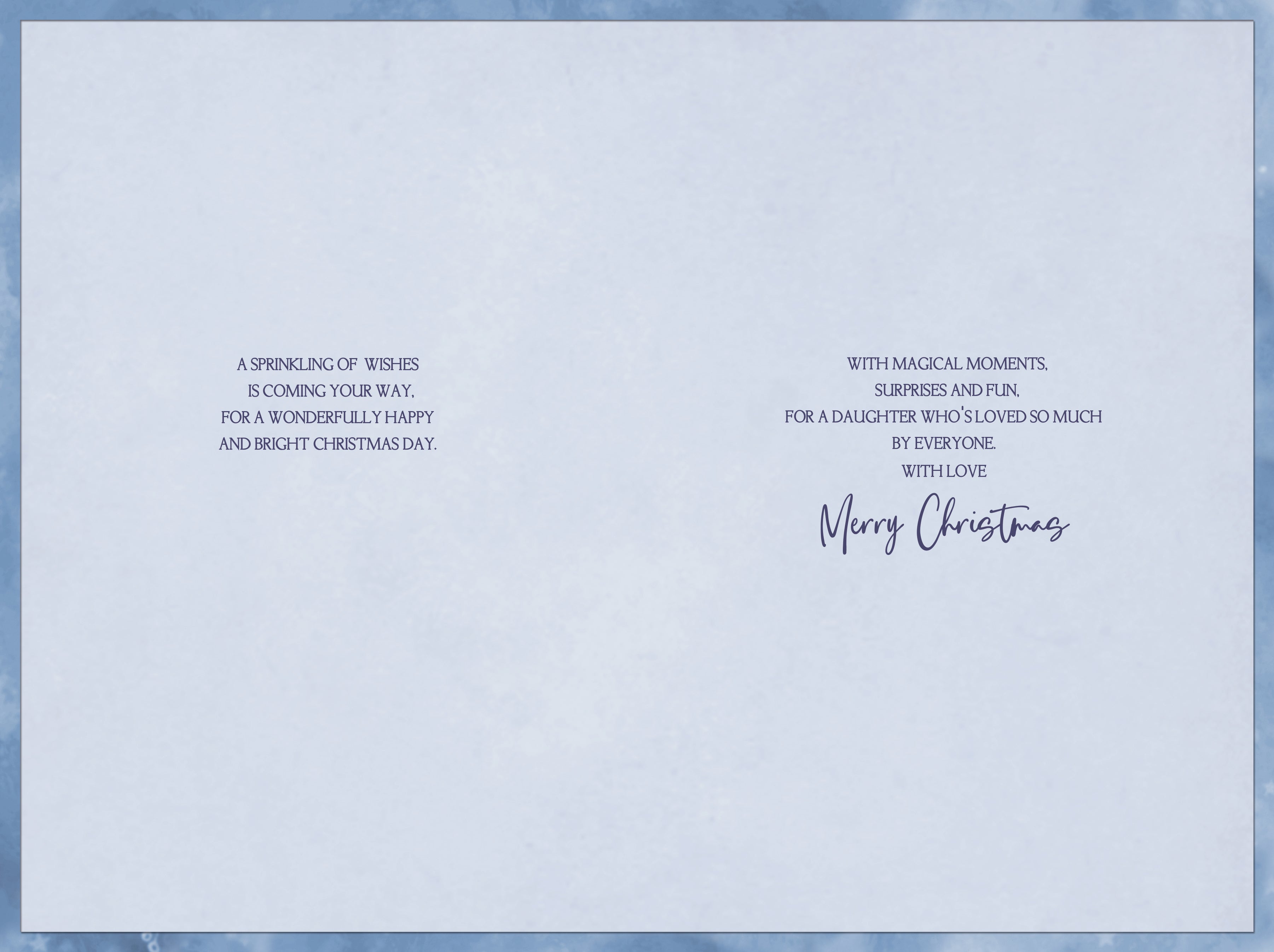 Daughter Christmas Card - Snowflake