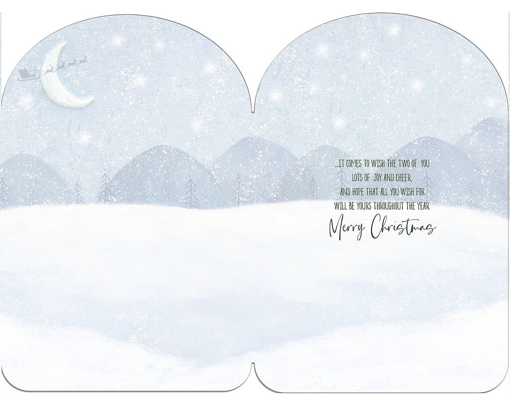 Daughter and Fiancé Christmas Card - Dogs With Gifts And A Card