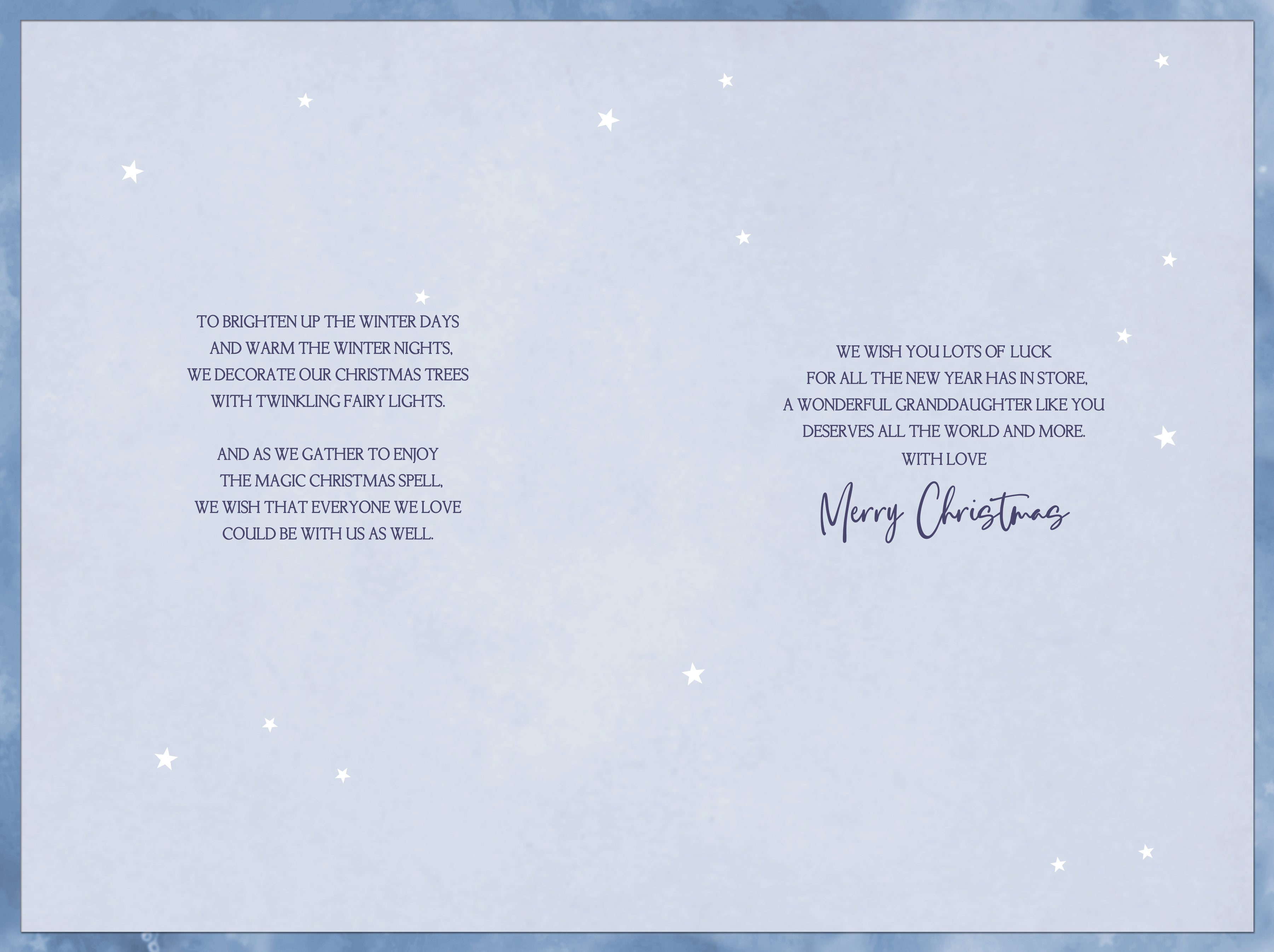 Granddaughter Christmas Card - Wreath