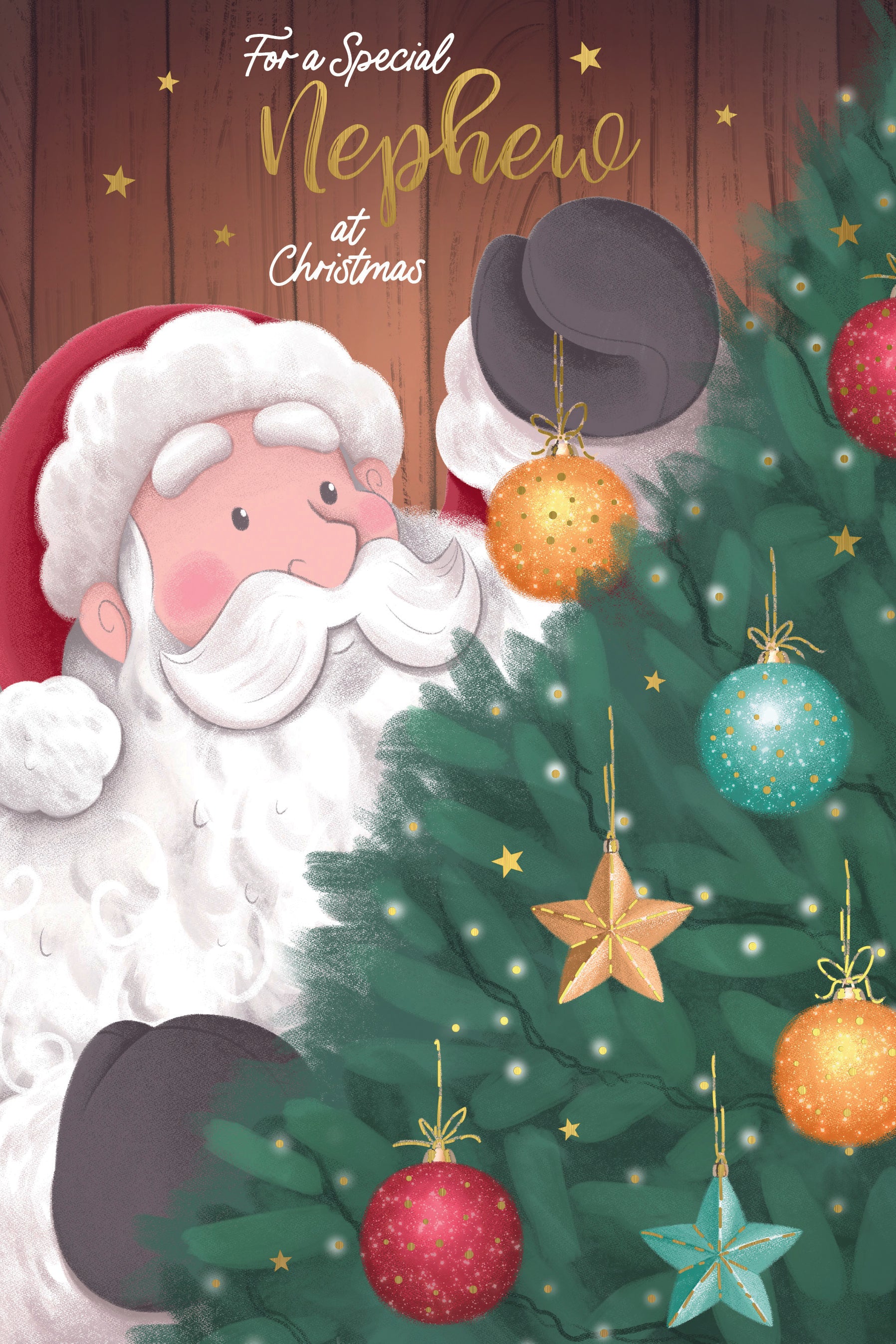 Nephew Christmas Card - Sleigh Laden With Gifts