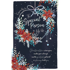 Special Person In My Life Christmas Card - Poinsettias And Foliage